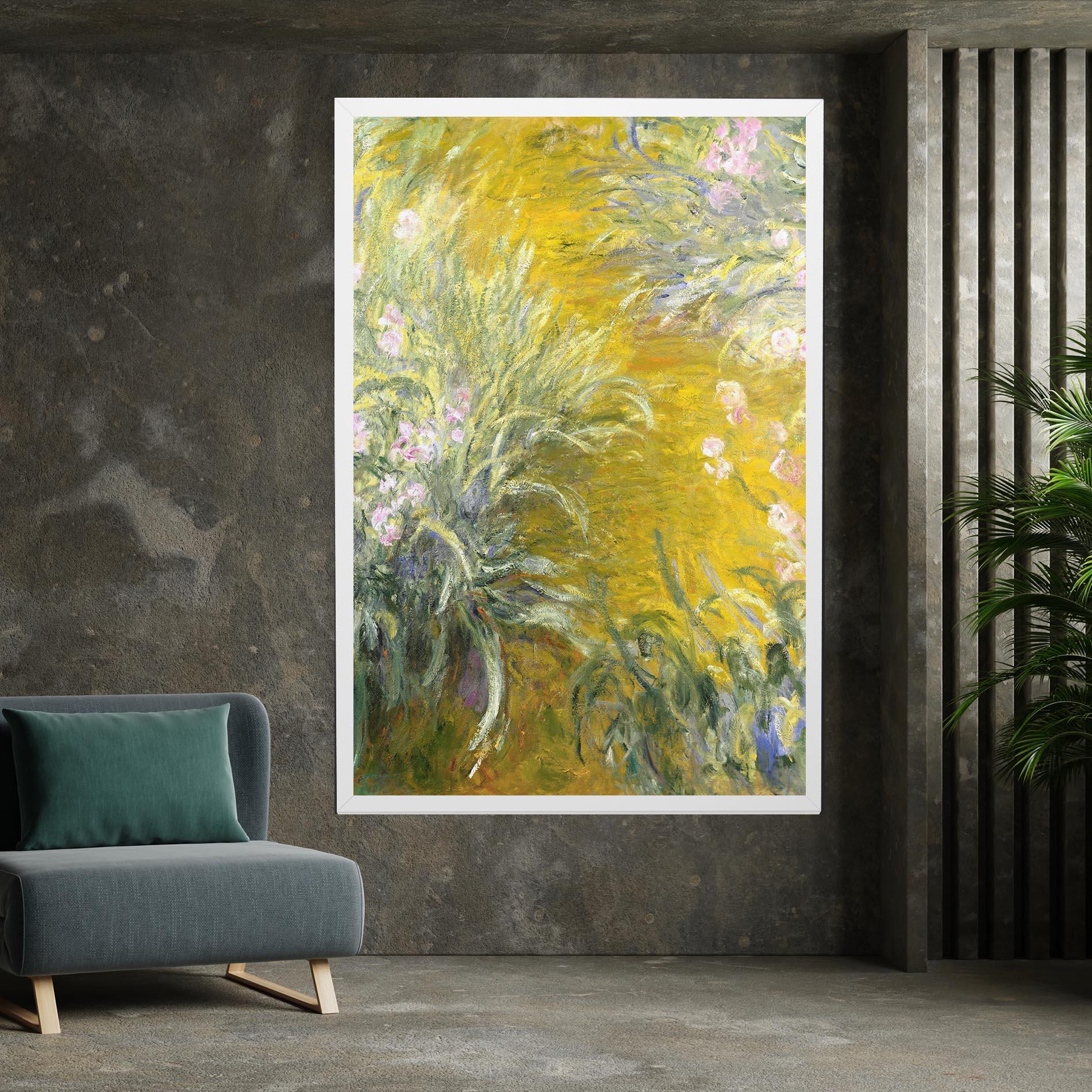 Leinwandbild Path Through The Irises mockup 7