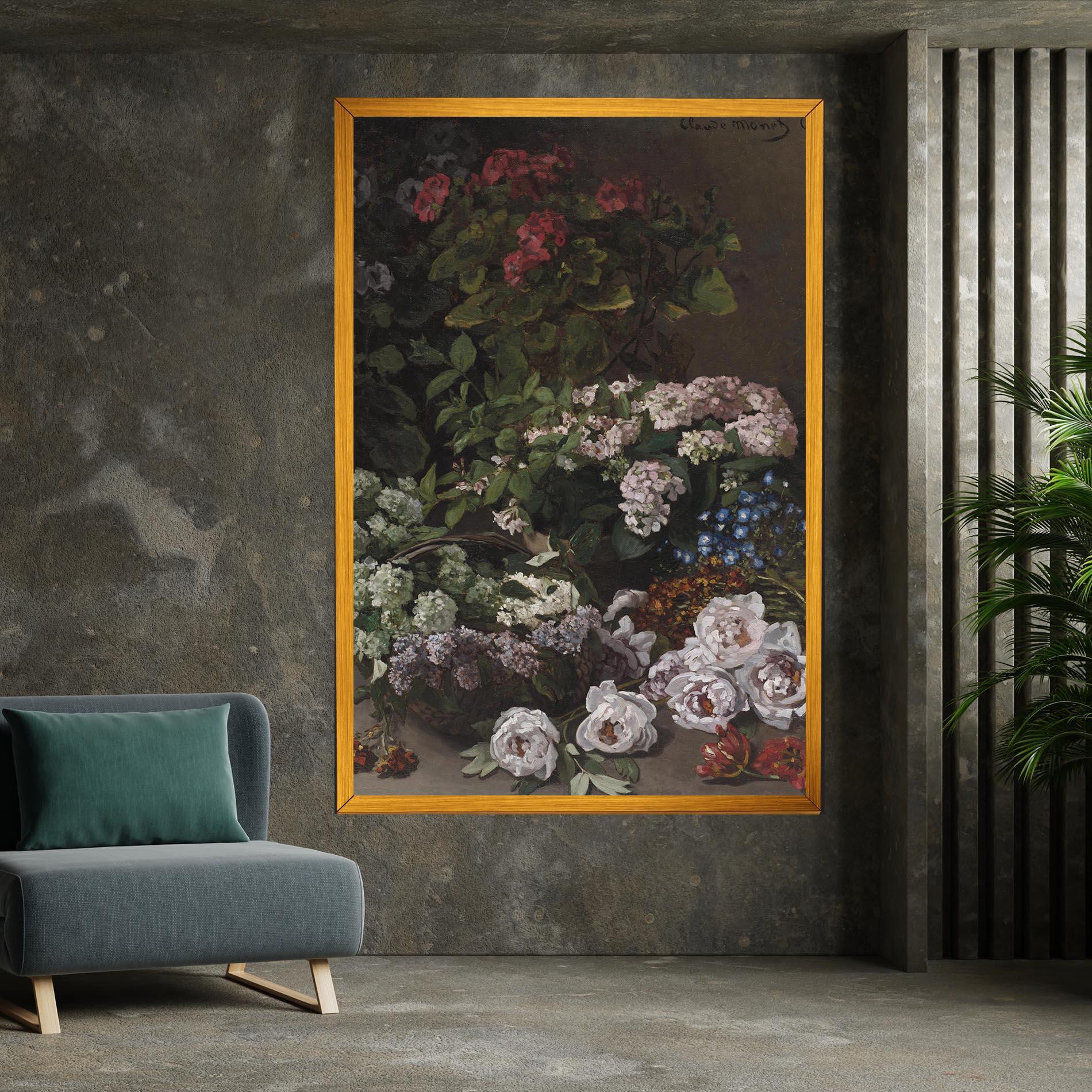 Leinwandbild Spring Flowers Monet mockup 7