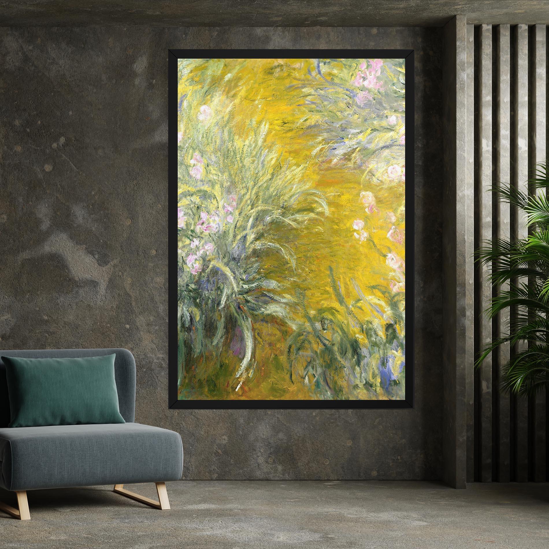 Leinwandbild Path Through The Irises mockup 7