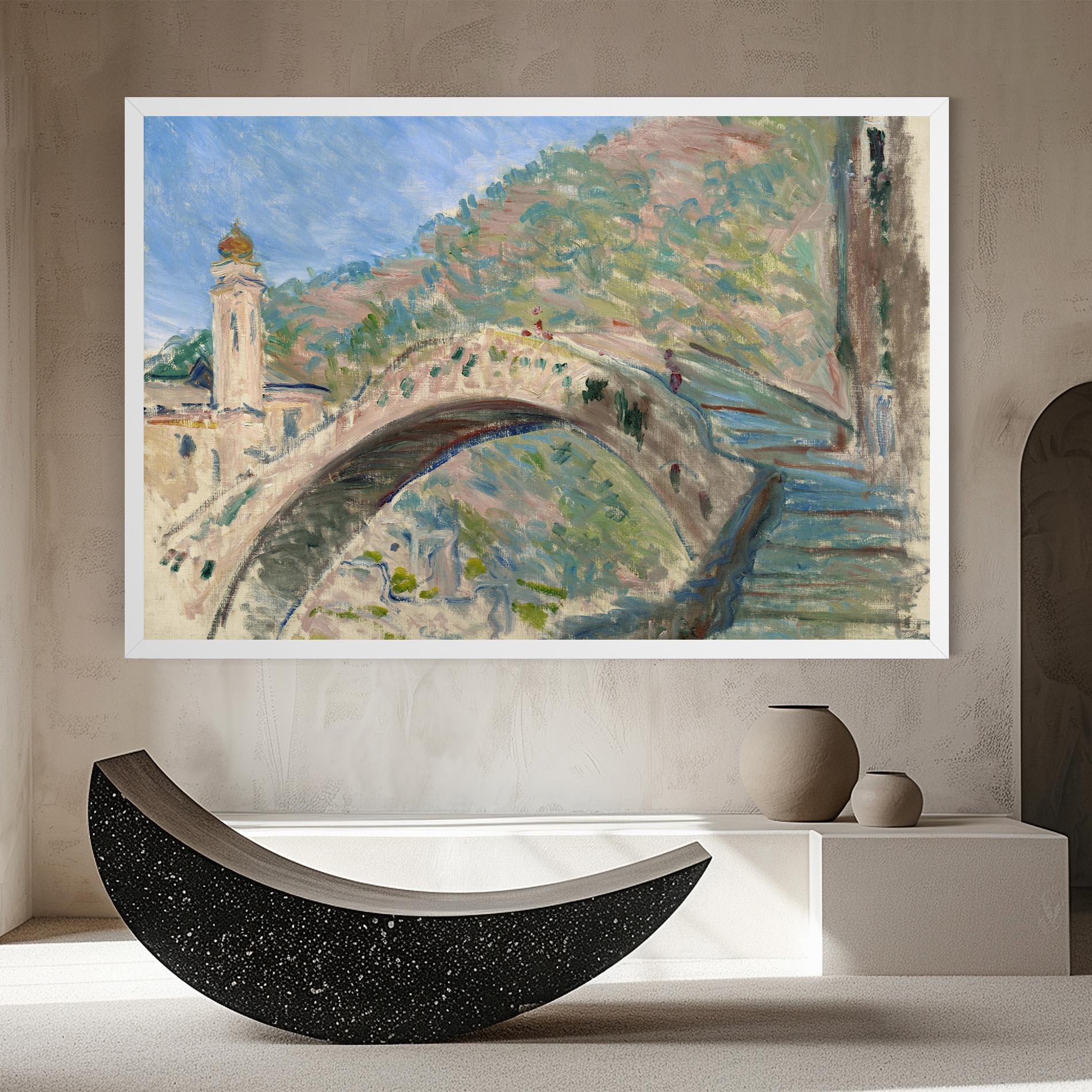 Leinwandbild Bridge At Dolceacqua mockup 8