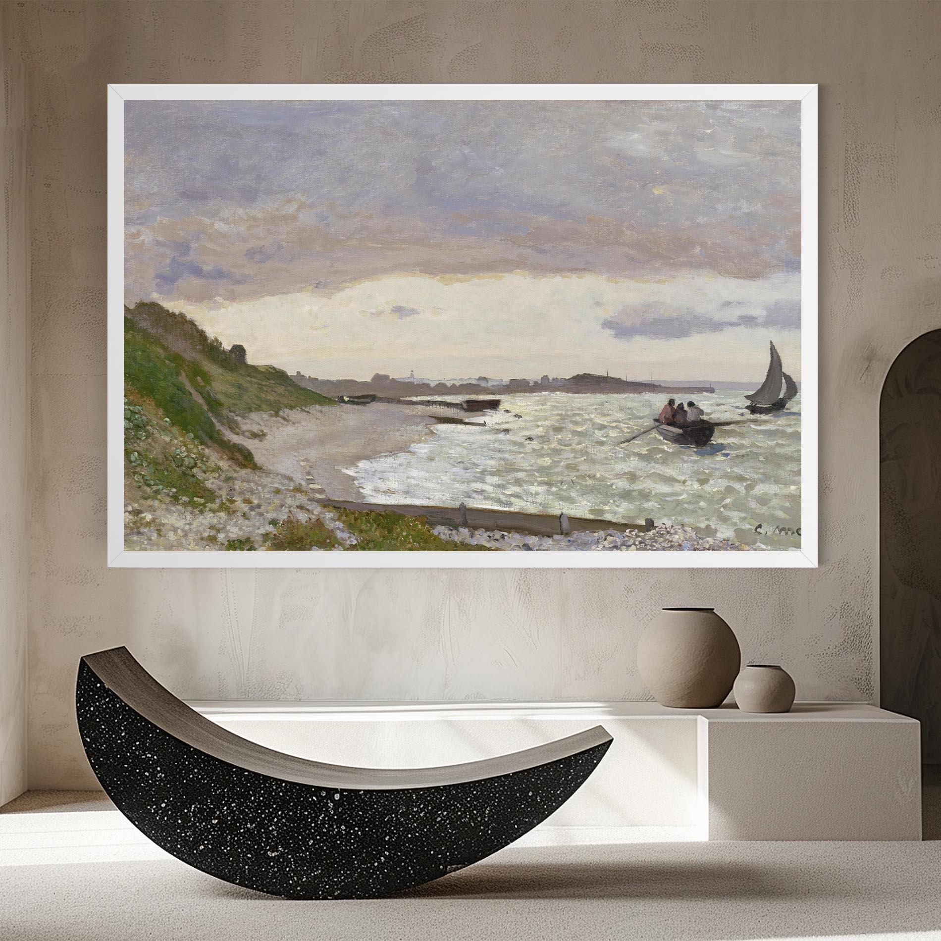 Leinwandbild Seashore At Sainte Adresse mockup 8