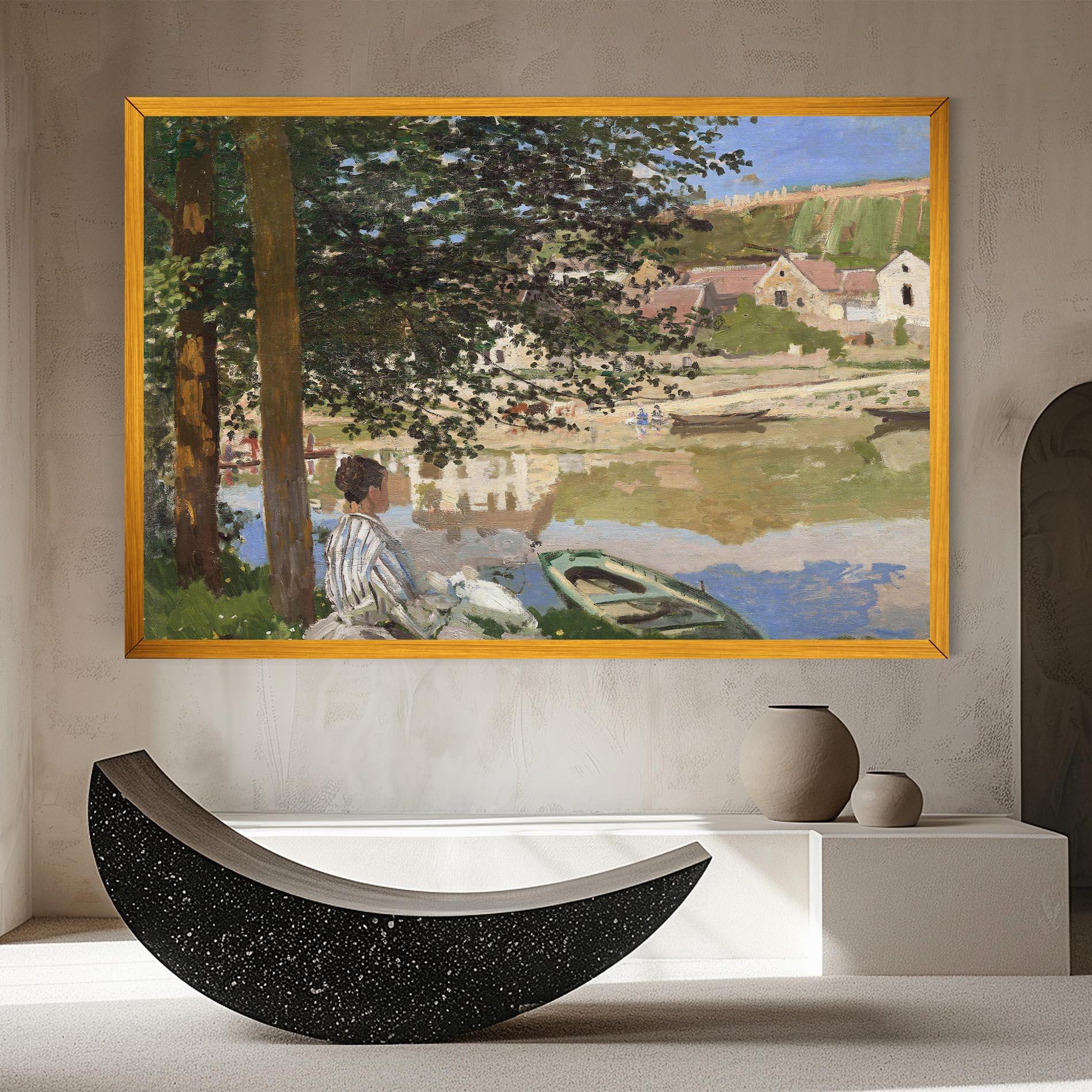 Leinwandbild On The Bank Of The Seine mockup 8