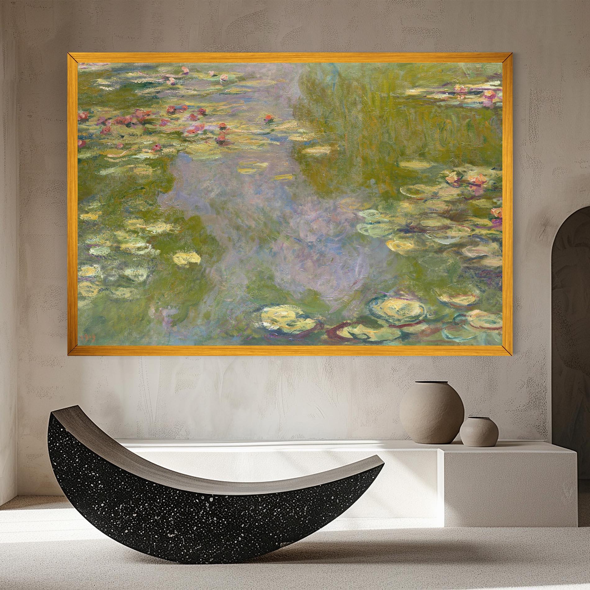 Leinwandbild Water Lilies Monet mockup 8