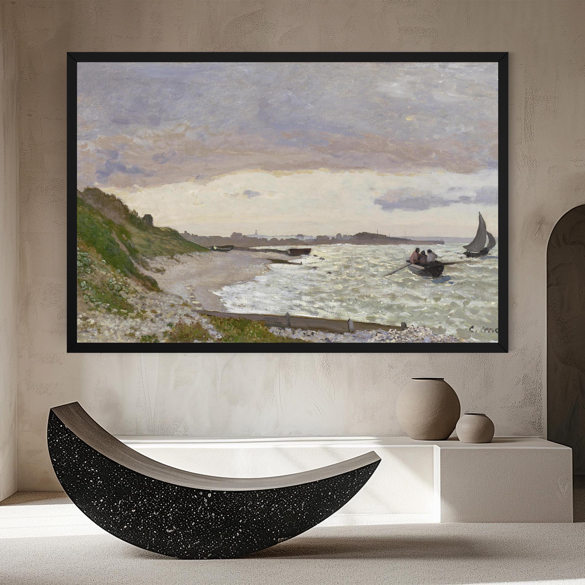 Leinwandbild Seashore At Sainte Adresse mockup 8