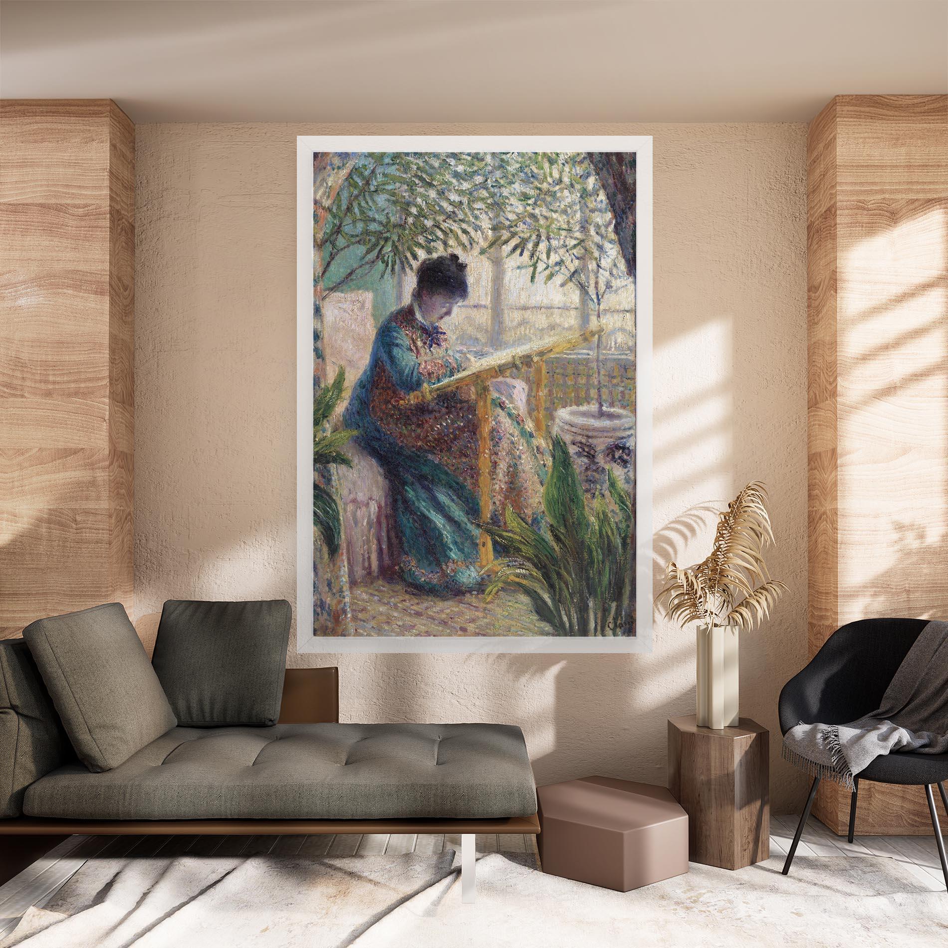 Leinwandbild Monet Embroidering mockup 8