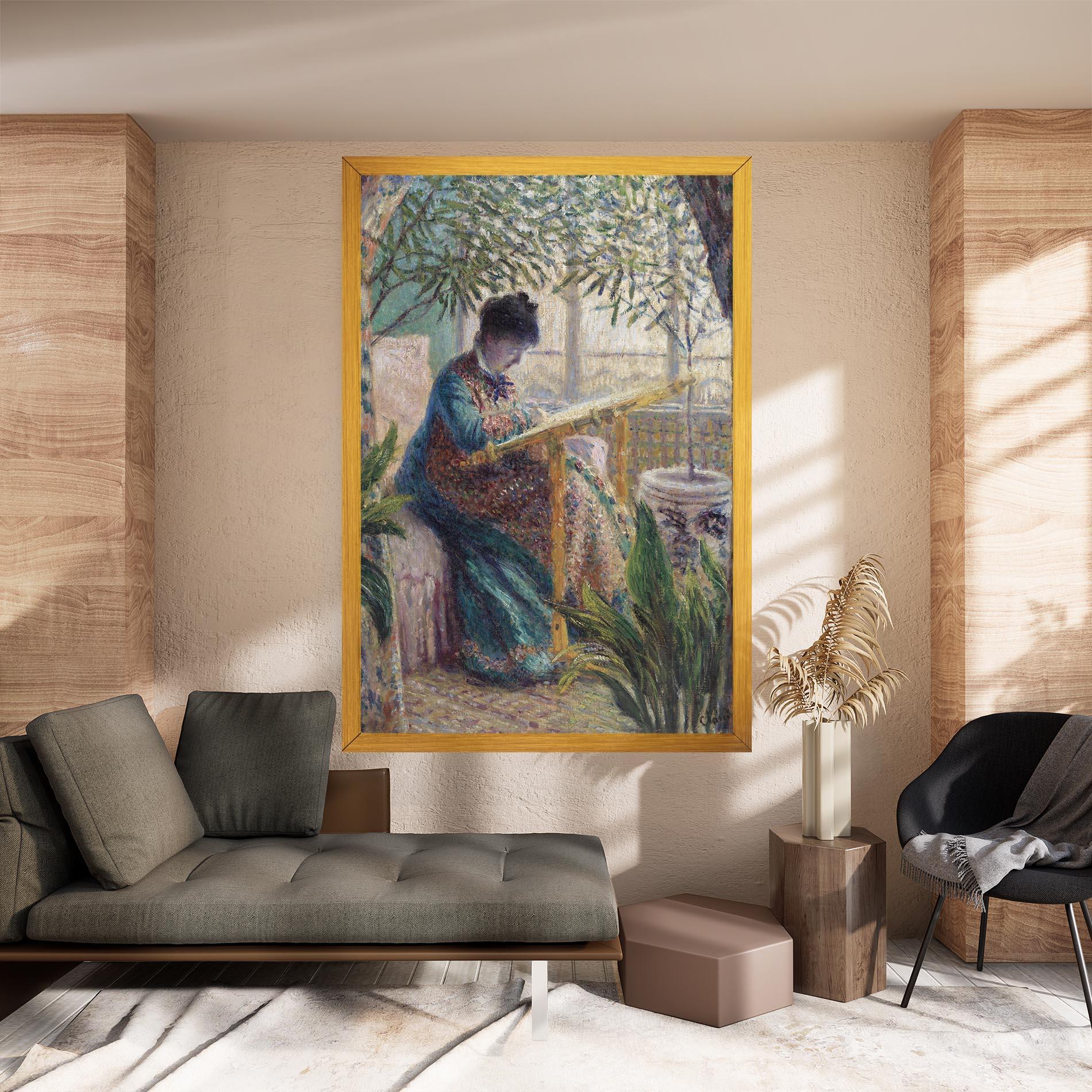 Leinwandbild Monet Embroidering mockup 8