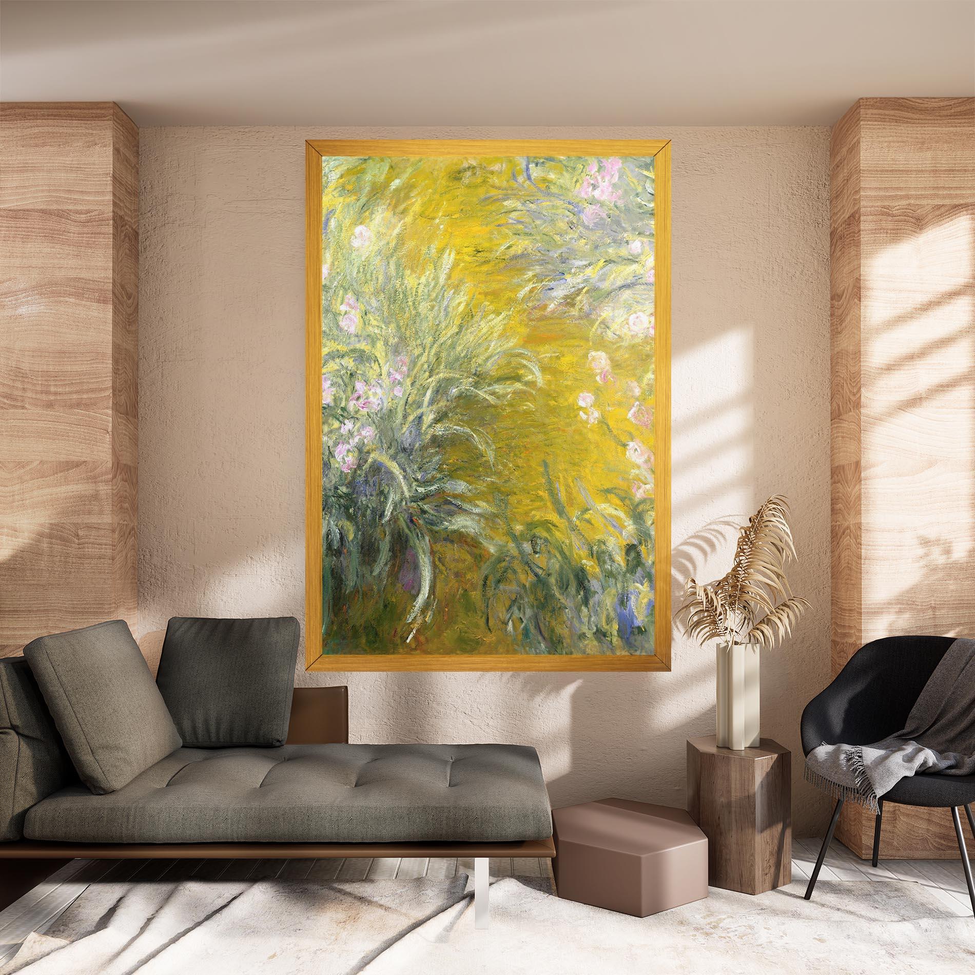 Leinwandbild Path Through The Irises mockup 8