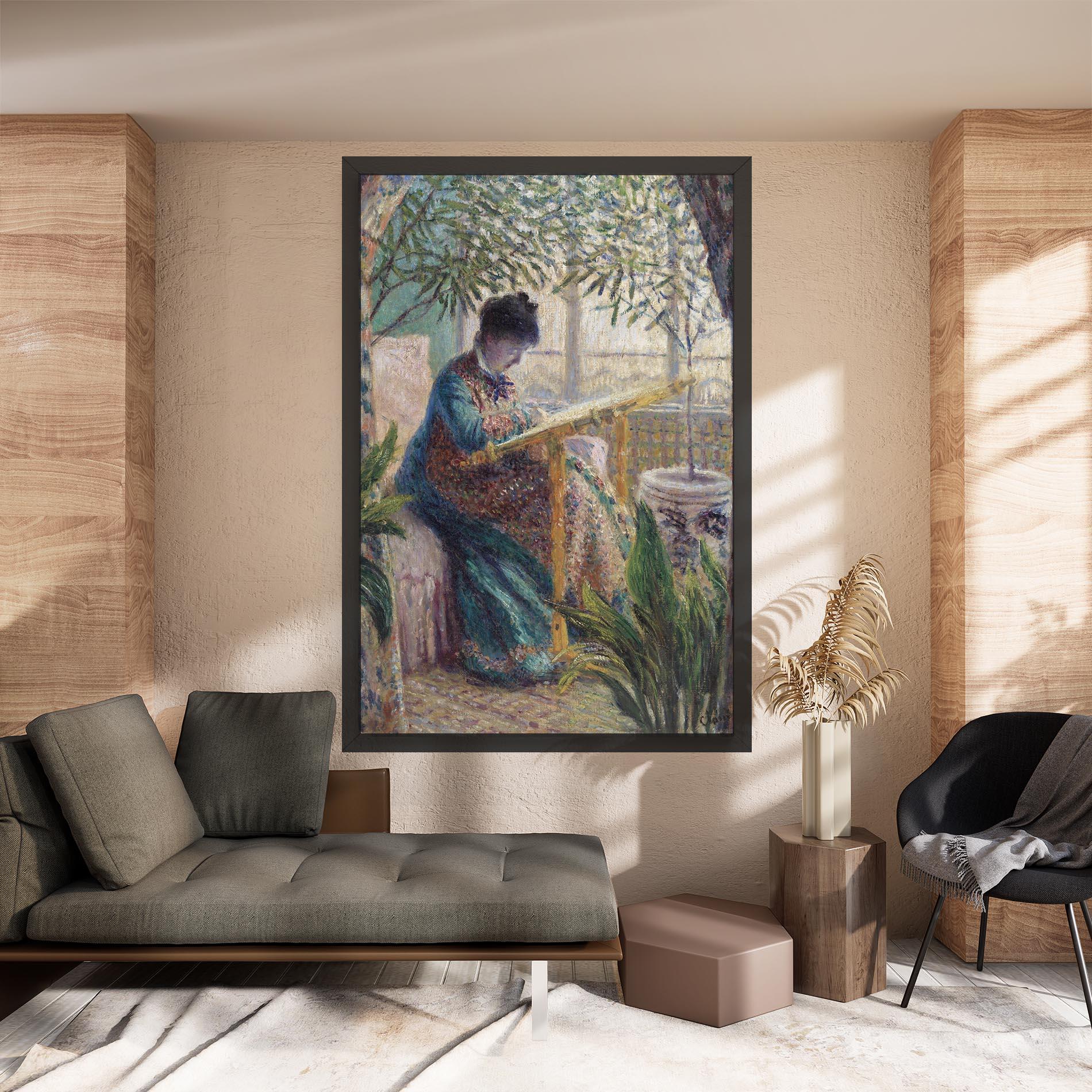 Leinwandbild Monet Embroidering mockup 8