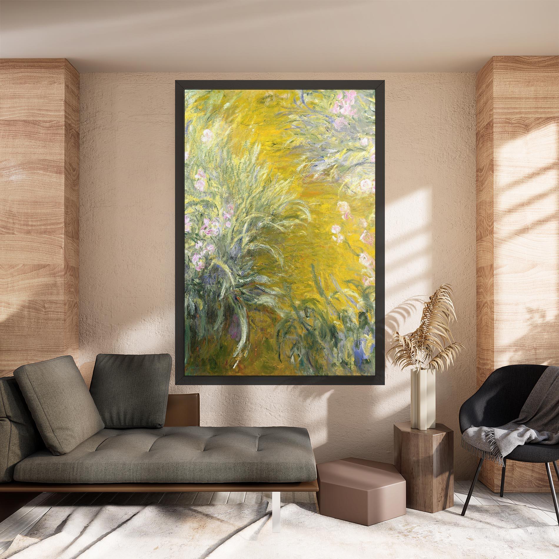 Leinwandbild Path Through The Irises mockup 8