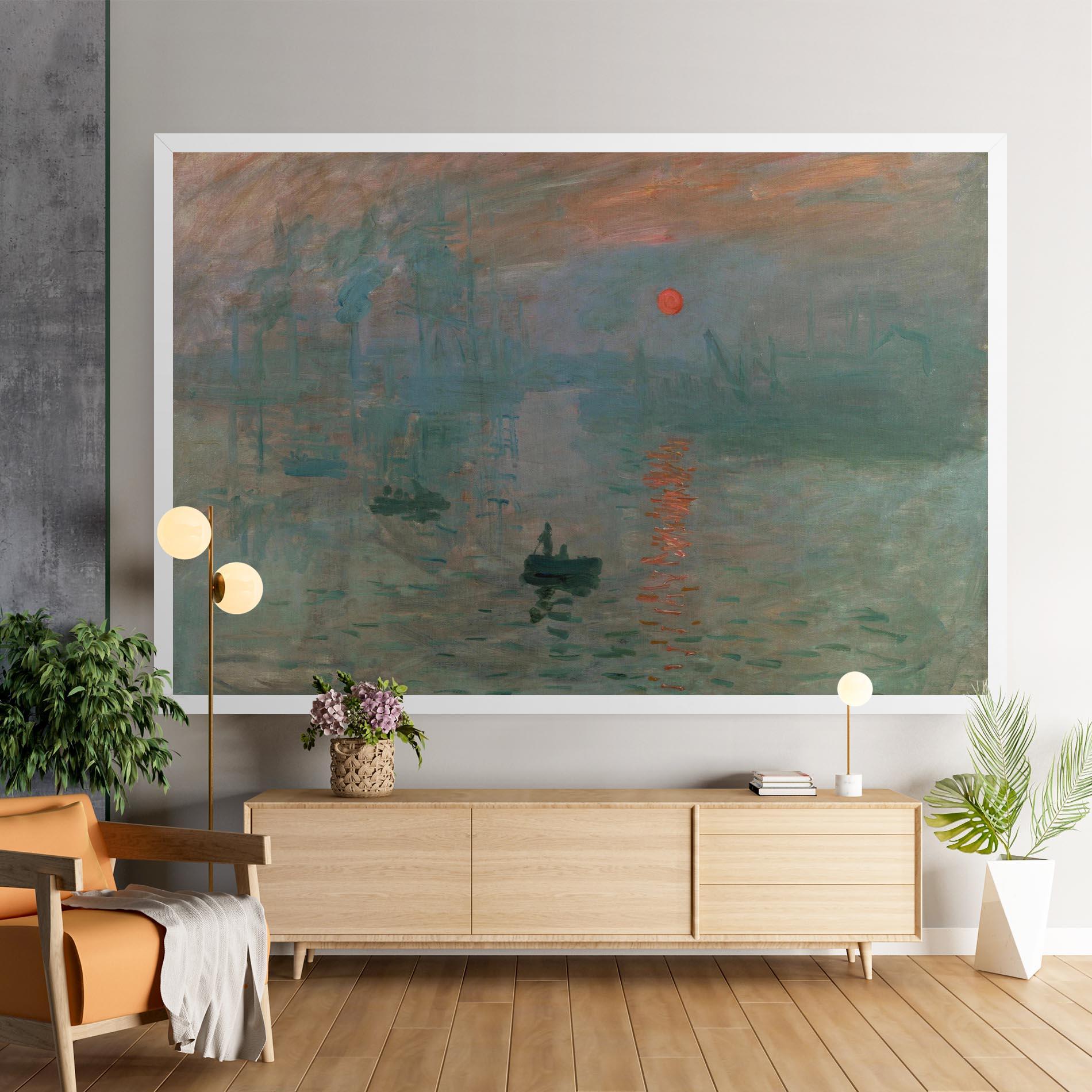 Leinwandbild Monet Sunrise mockup 9