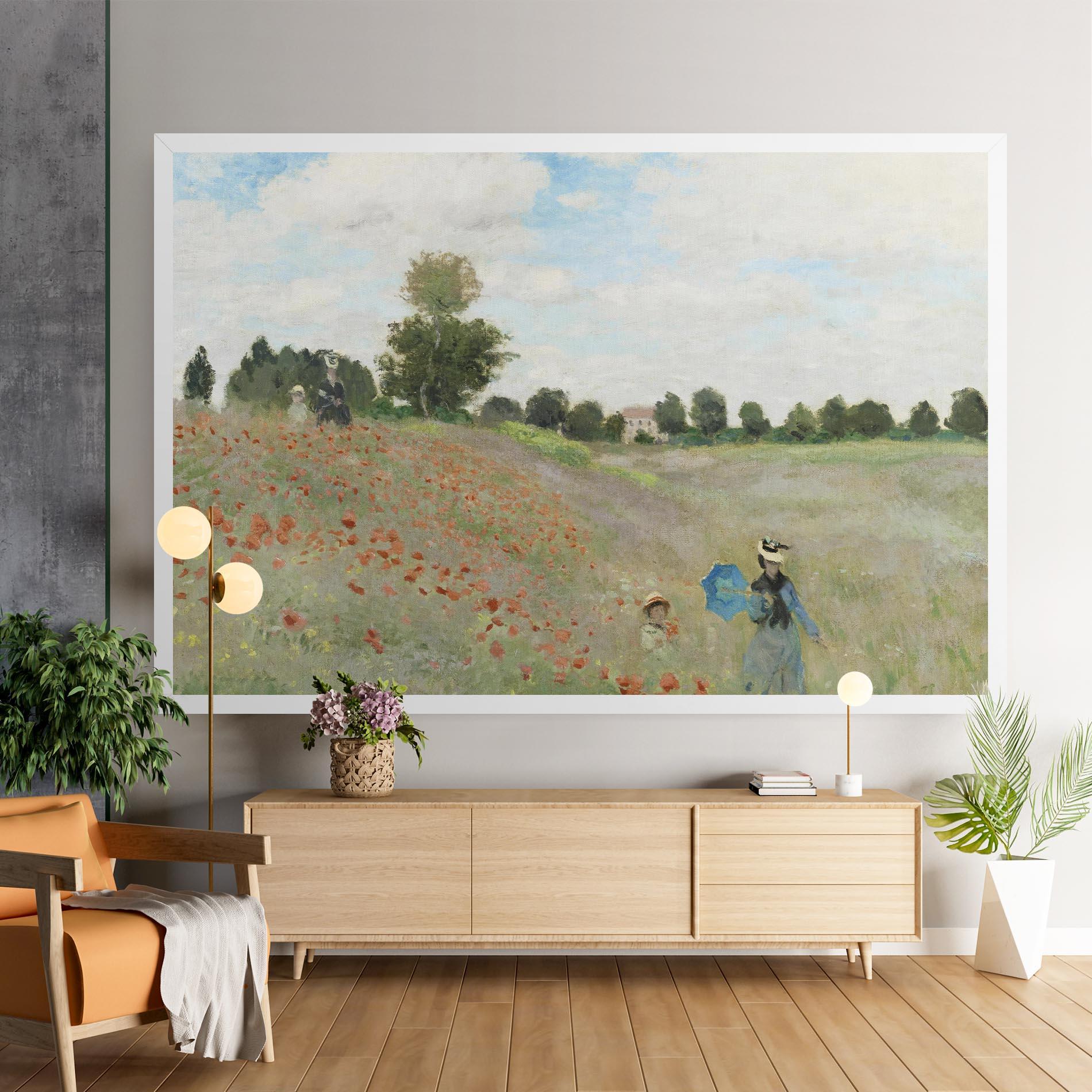 Leinwandbild Poppy Field Near Argenteuil mockup 9