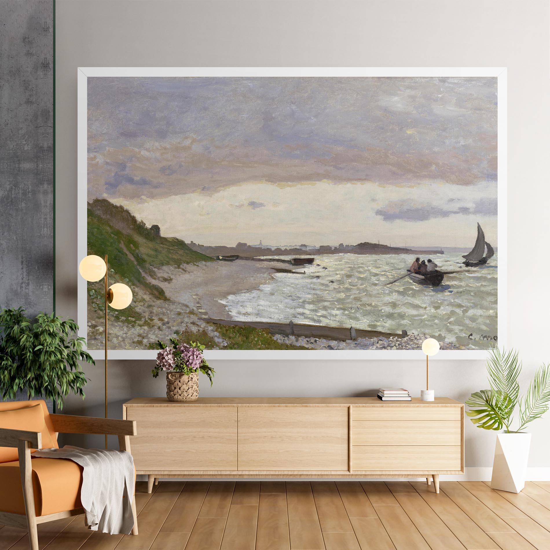 Leinwandbild Seashore At Sainte Adresse mockup 9