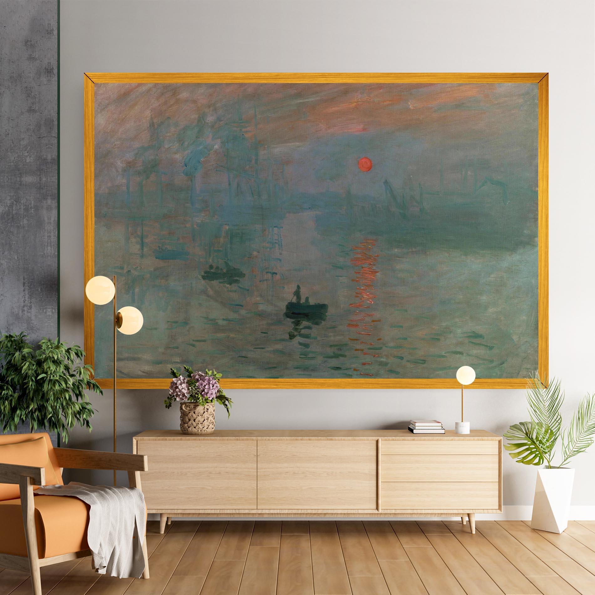 Leinwandbild Monet Sunrise mockup 9