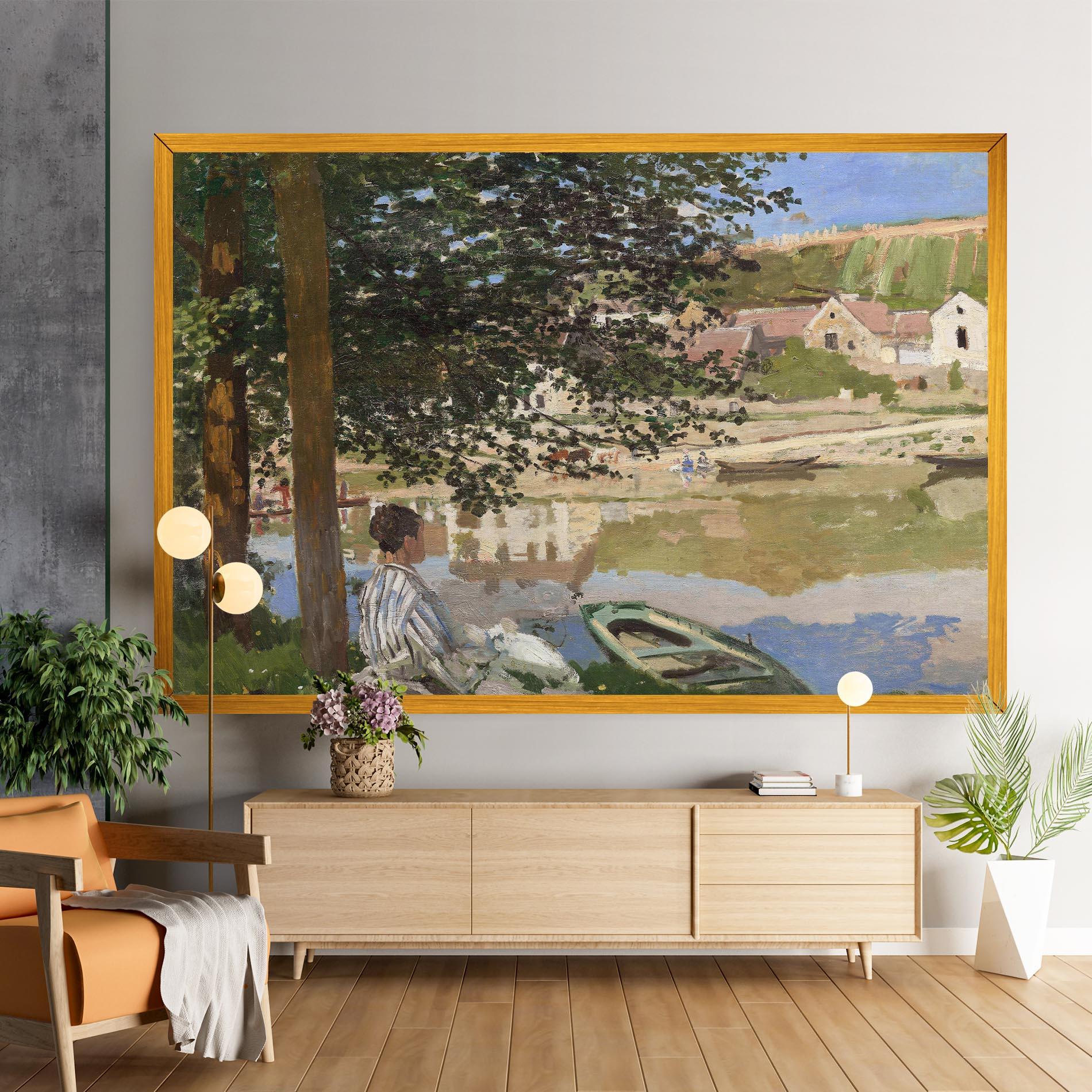 Leinwandbild On The Bank Of The Seine mockup 9