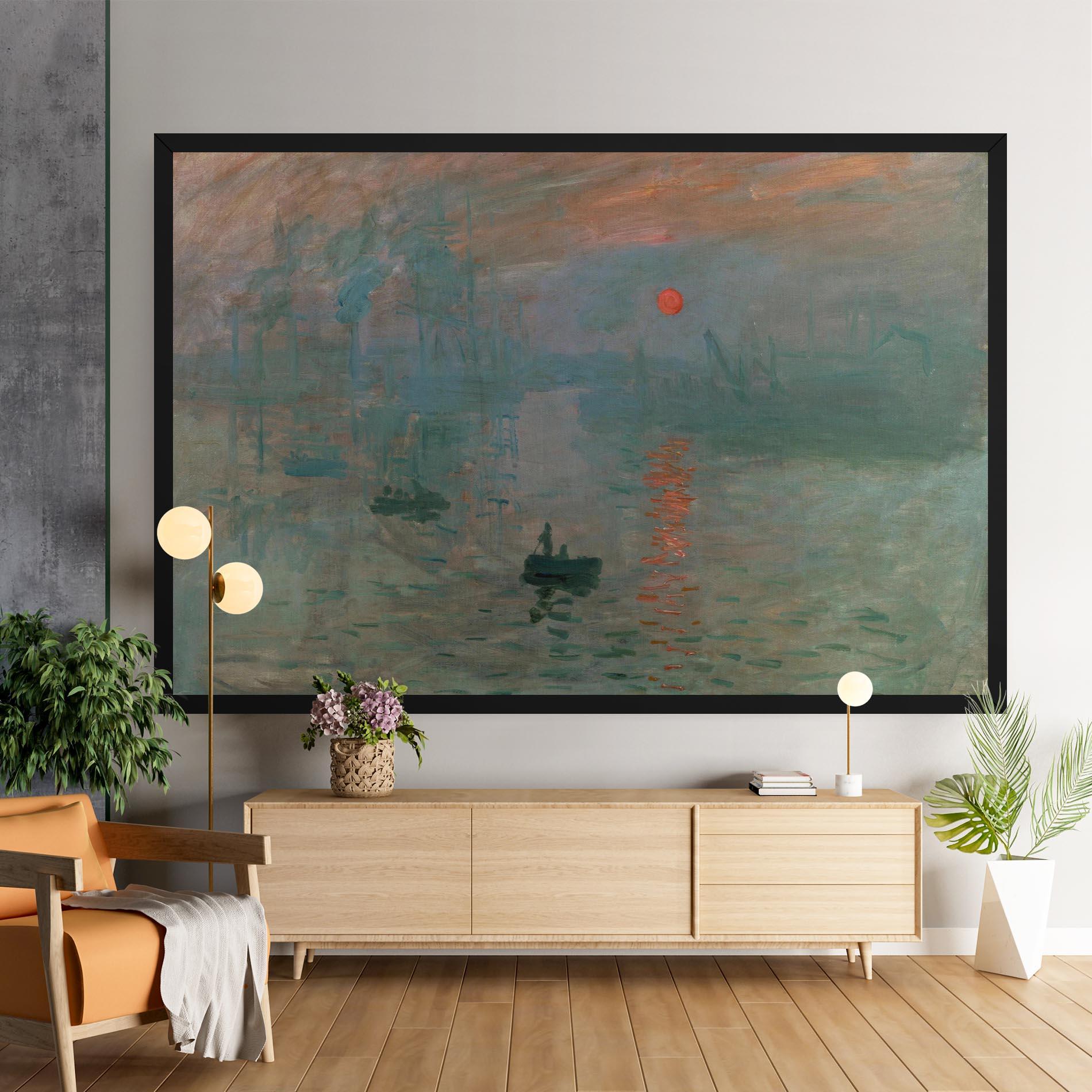 Leinwandbild Monet Sunrise mockup 9