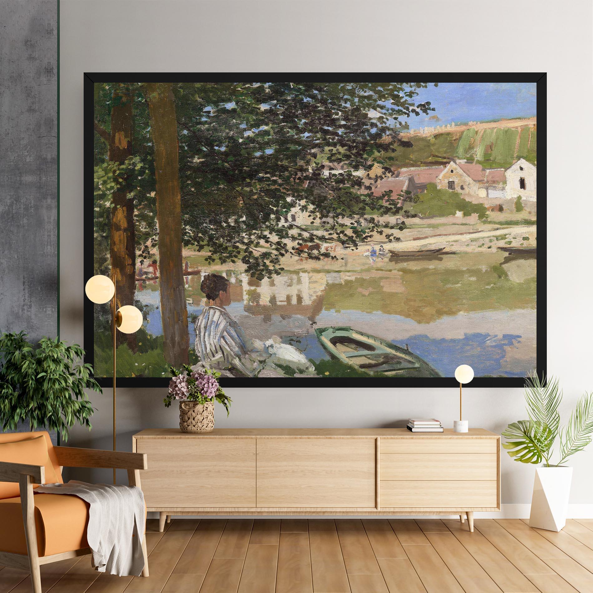 Leinwandbild On The Bank Of The Seine mockup 9