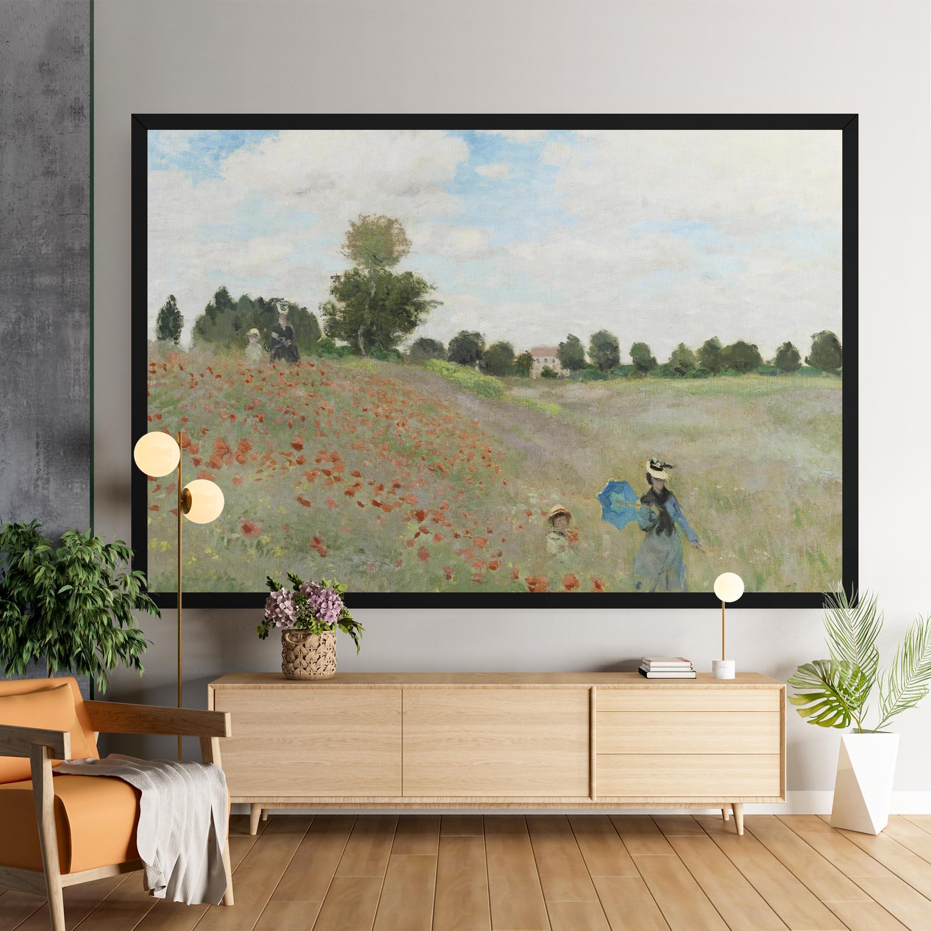 Leinwandbild Poppy Field Near Argenteuil mockup 9