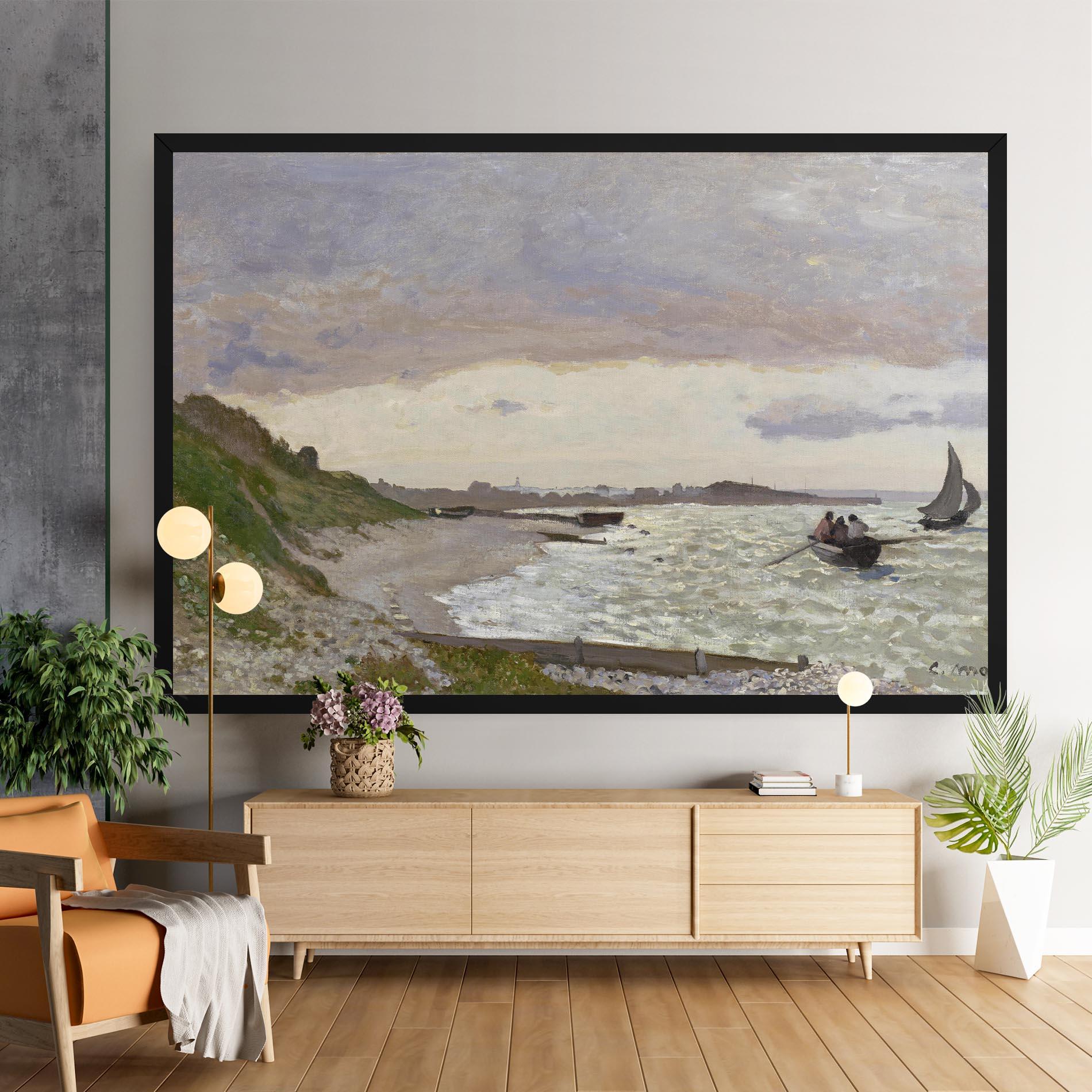 Leinwandbild Seashore At Sainte Adresse mockup 9