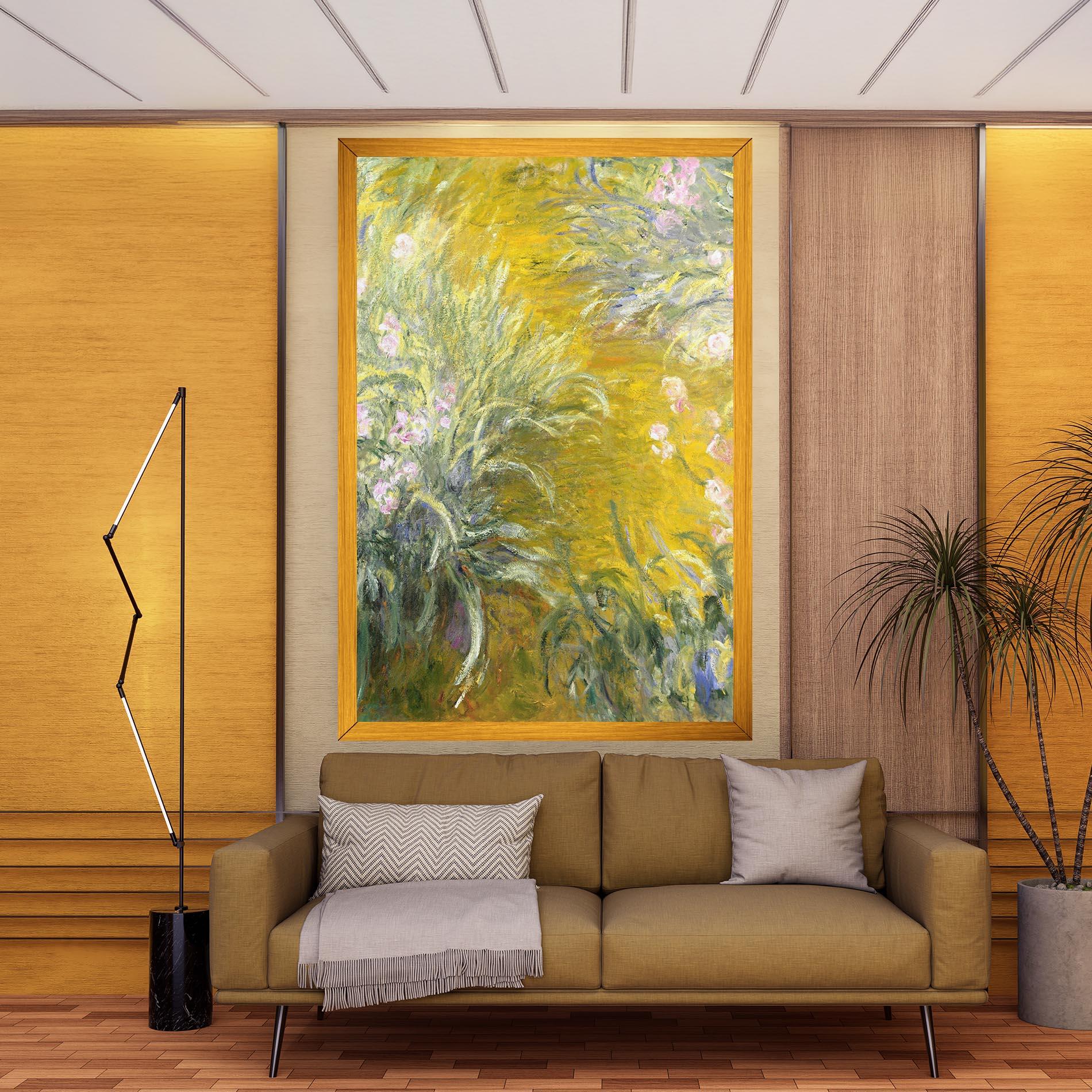 Leinwandbild Path Through The Irises mockup 9