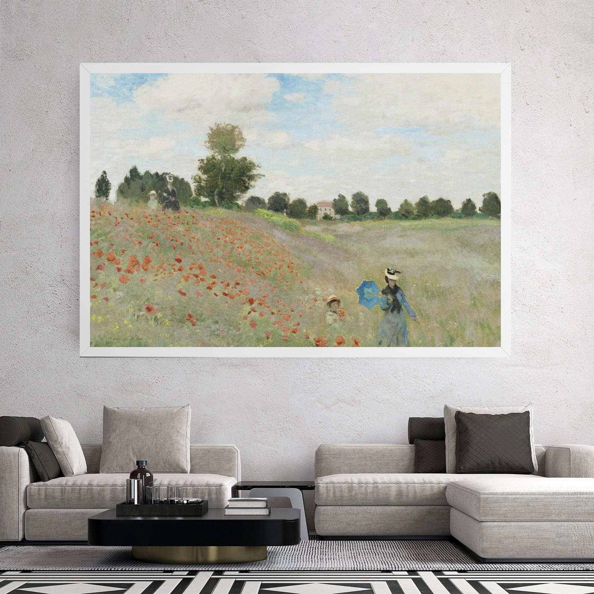Leinwandbild Poppy Field Near Argenteuil mockup 2
