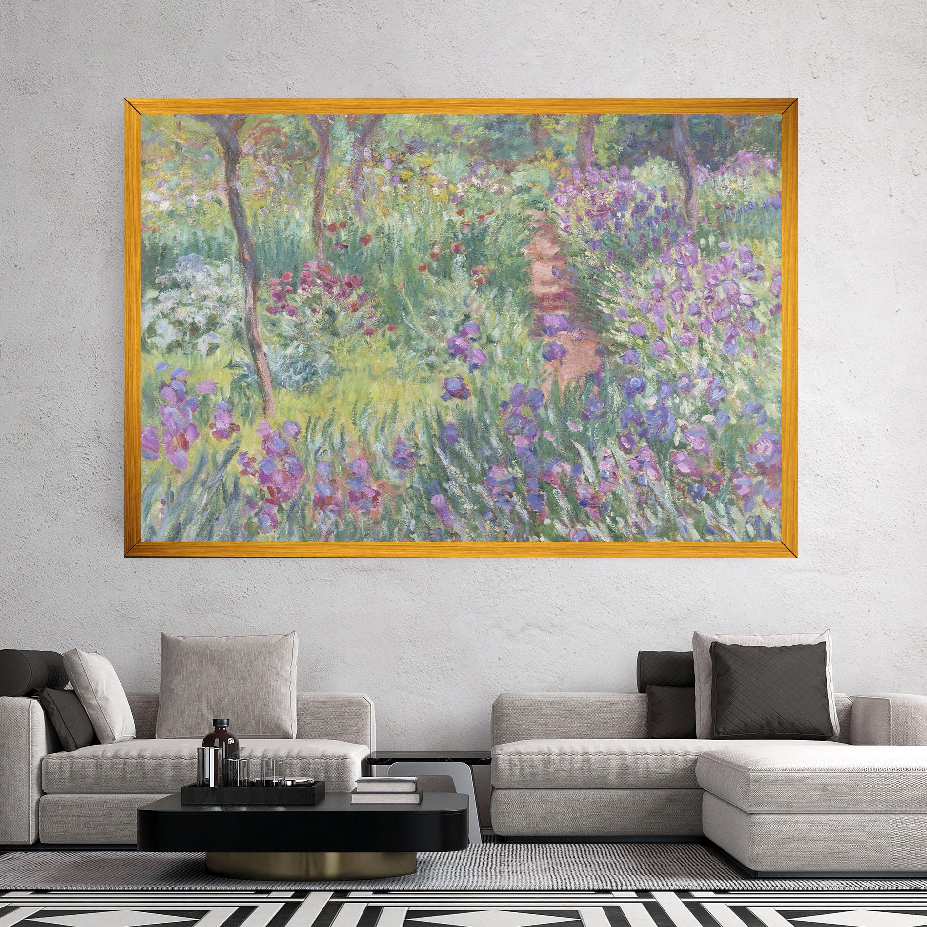 Leinwandbild Garden In Giverny Monet mockup 2