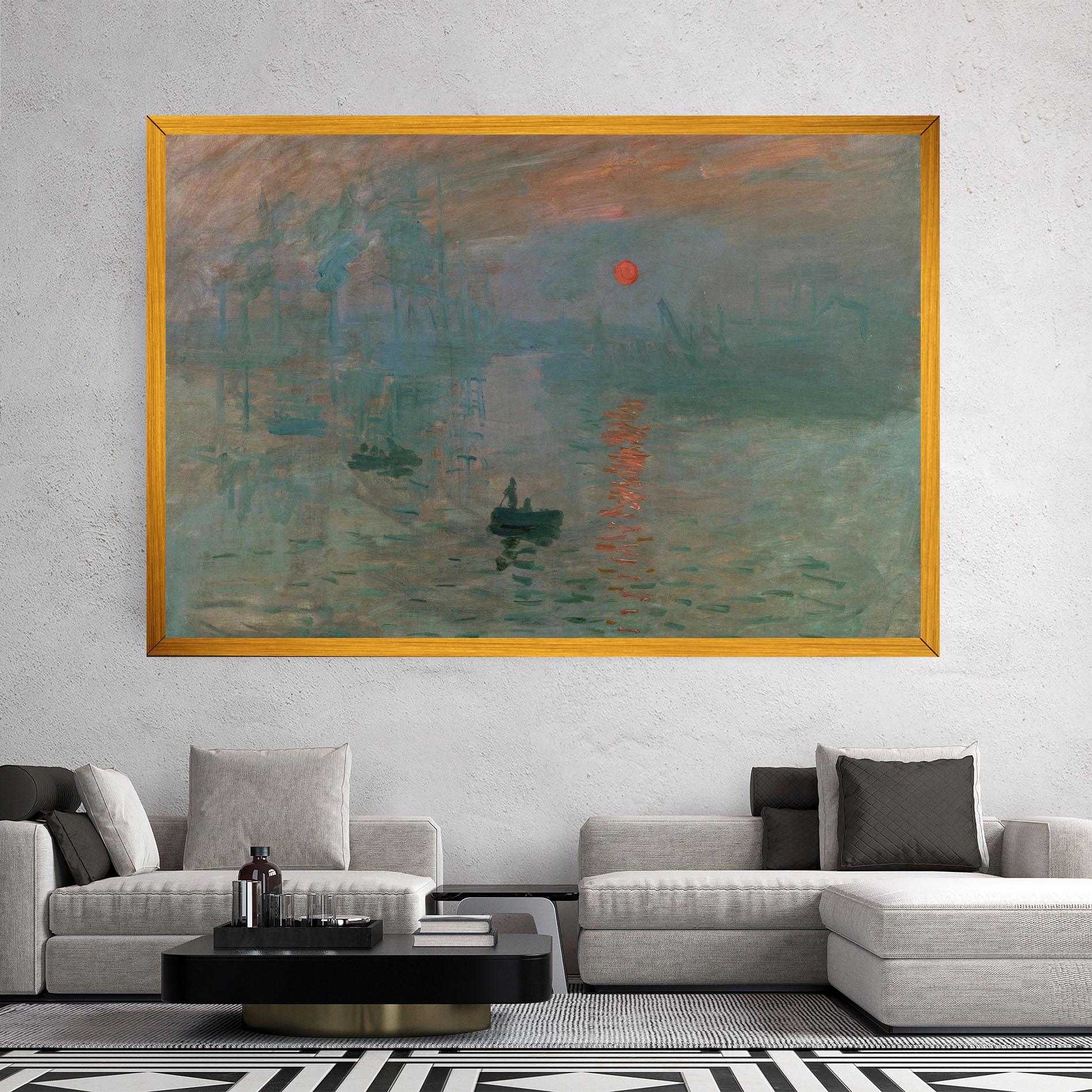 Leinwandbild Monet Sunrise mockup 2