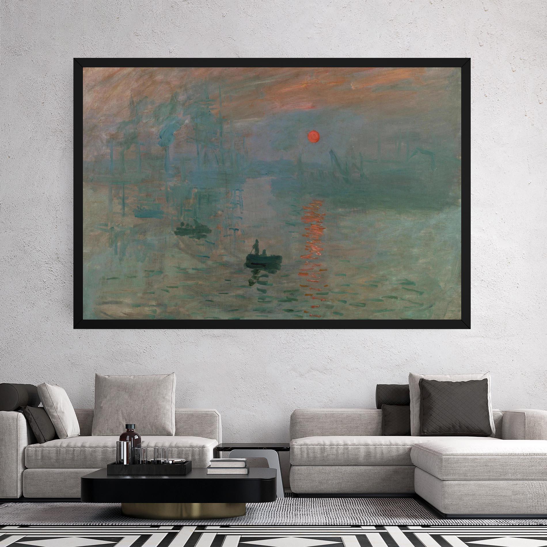 Leinwandbild Monet Sunrise mockup 2