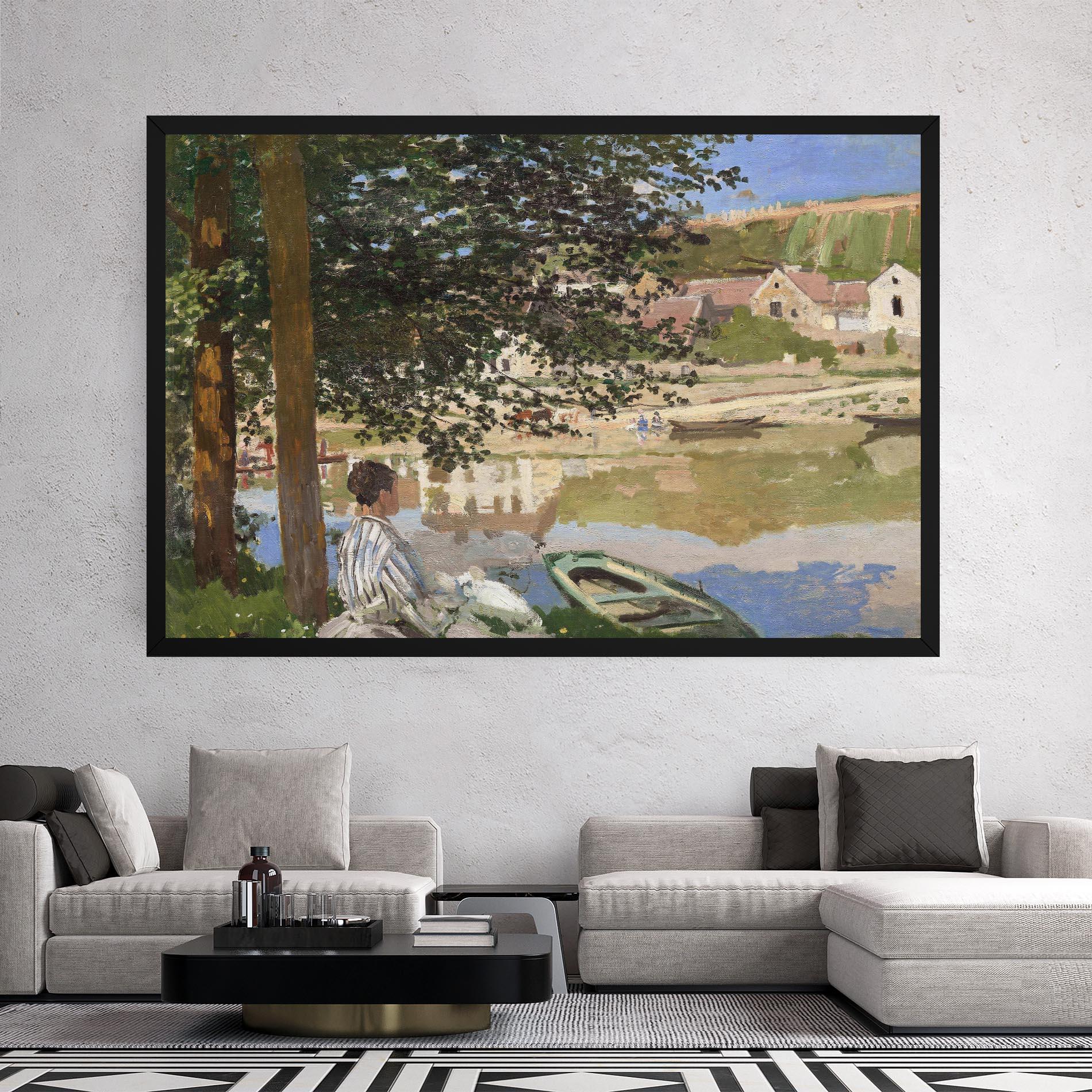 Leinwandbild On The Bank Of The Seine mockup 2