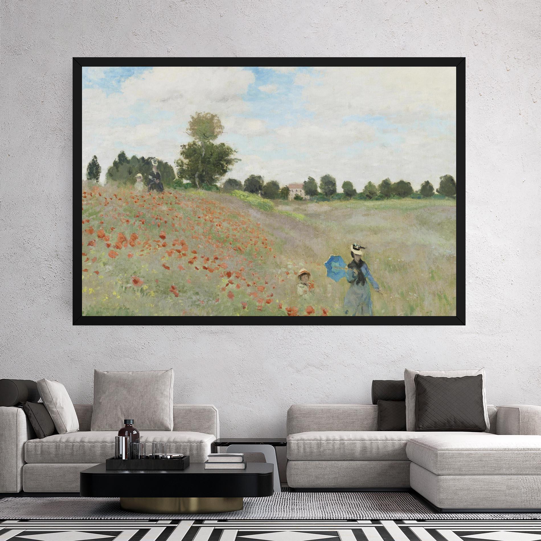 Leinwandbild Poppy Field Near Argenteuil mockup 2