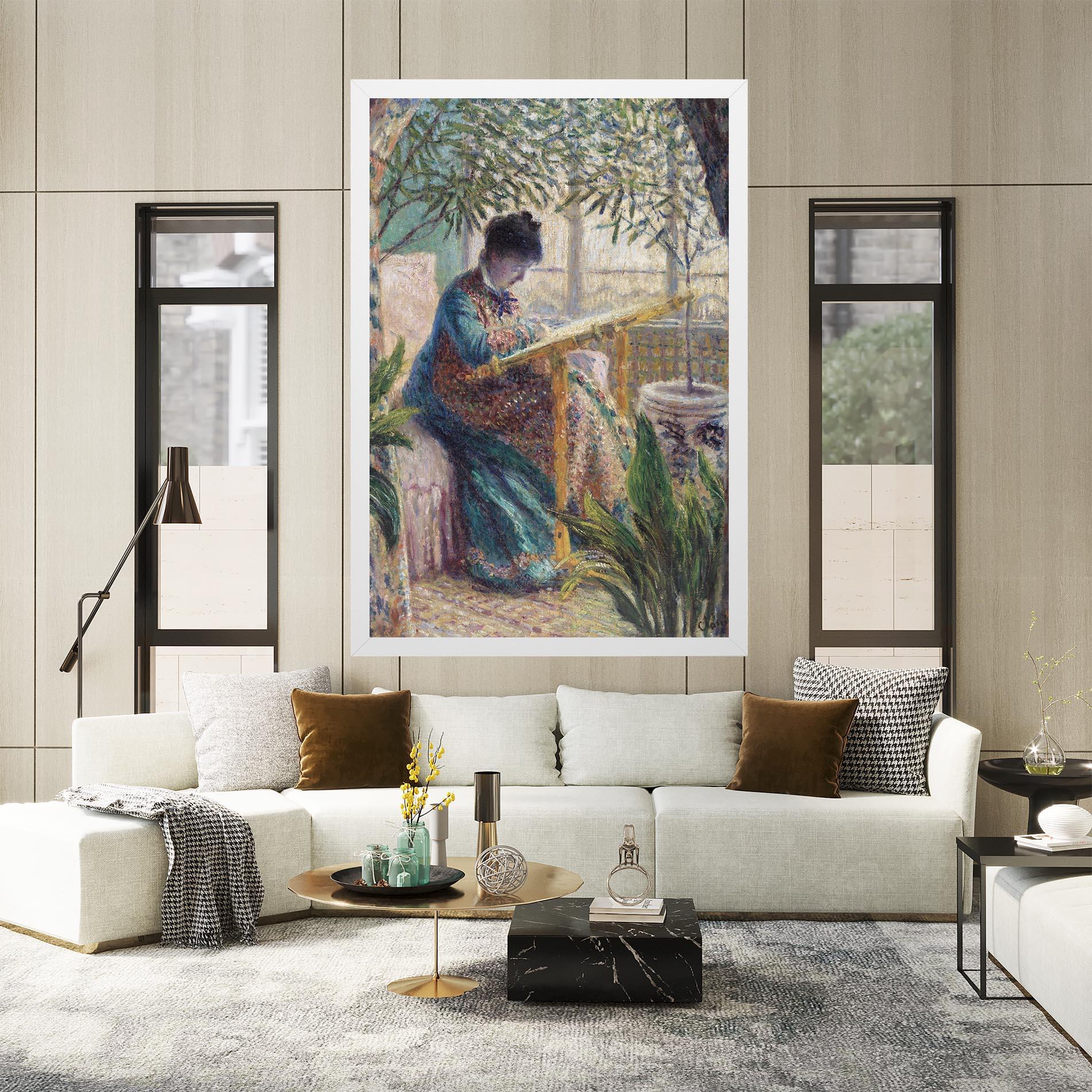 Leinwandbild Monet Embroidering mockup 2