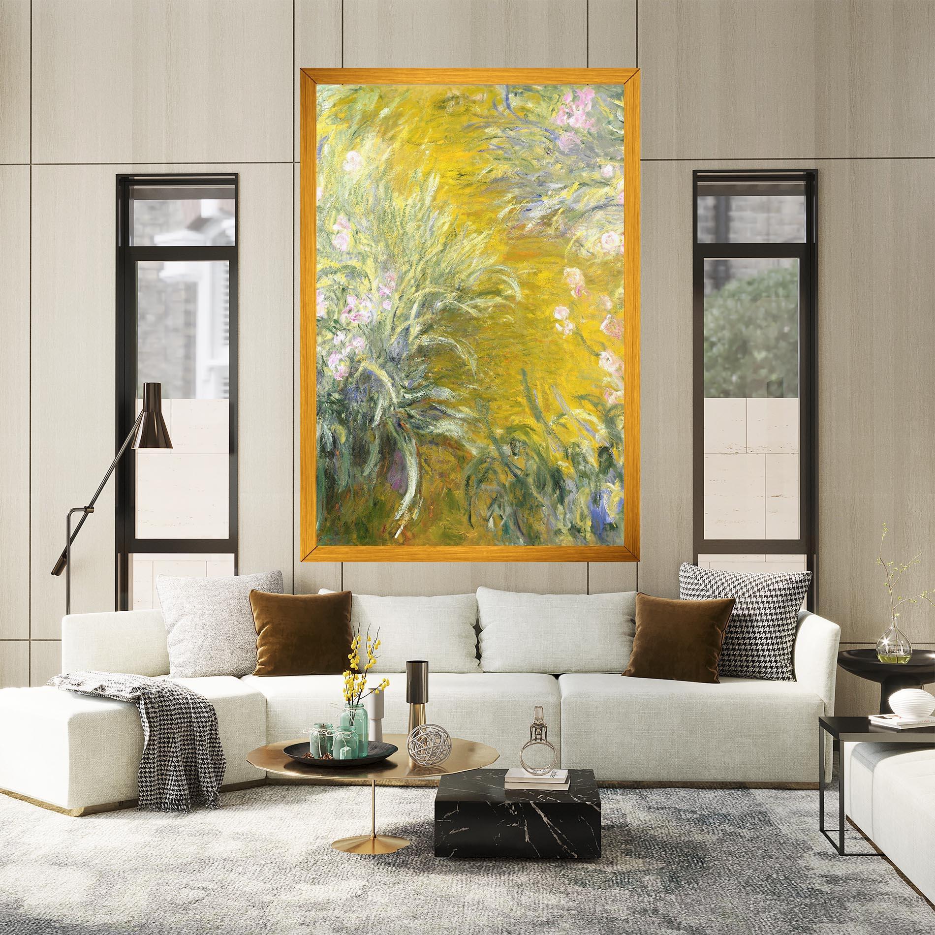 Leinwandbild Path Through The Irises mockup 2