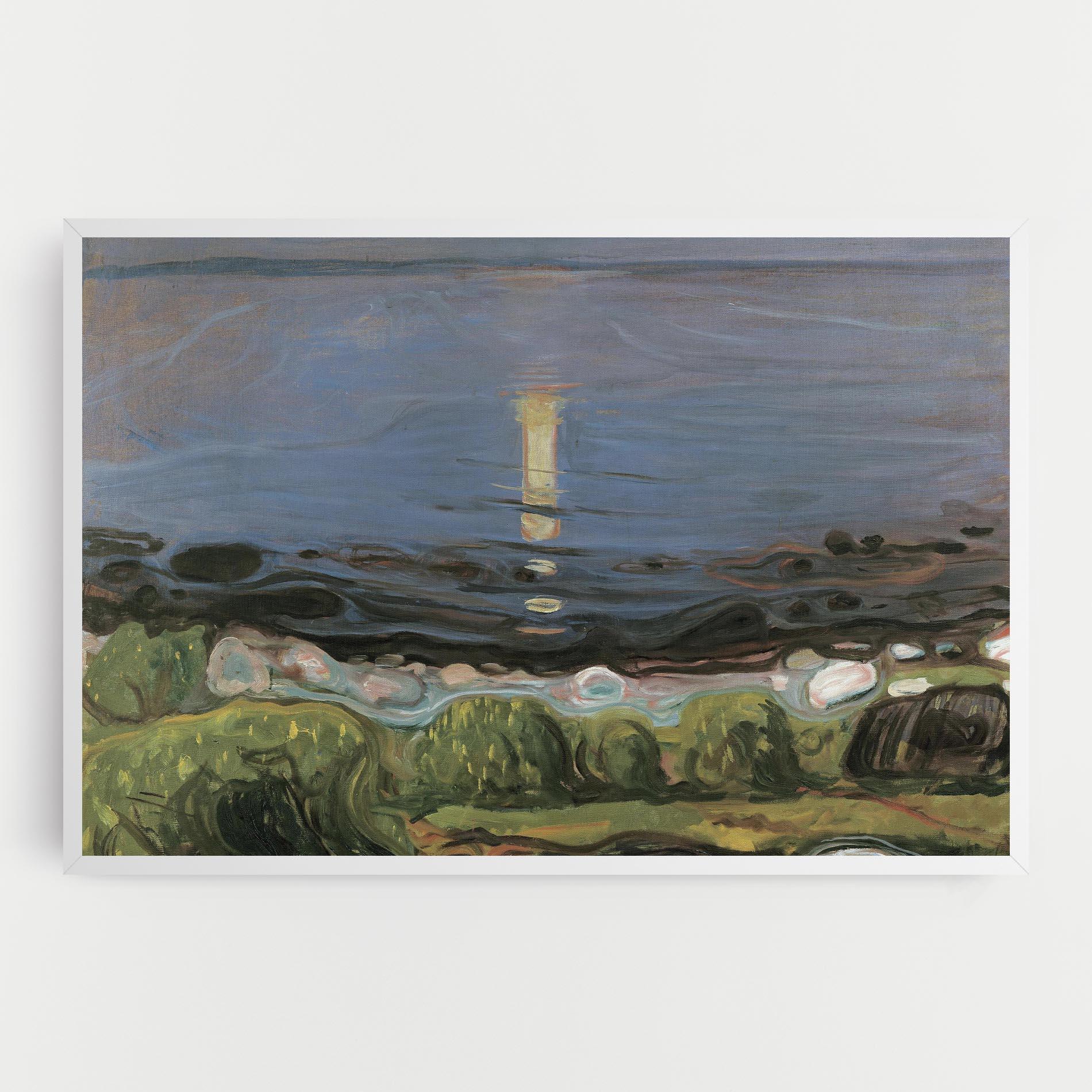 Leinwandbild Summer Night Beach mockup 0