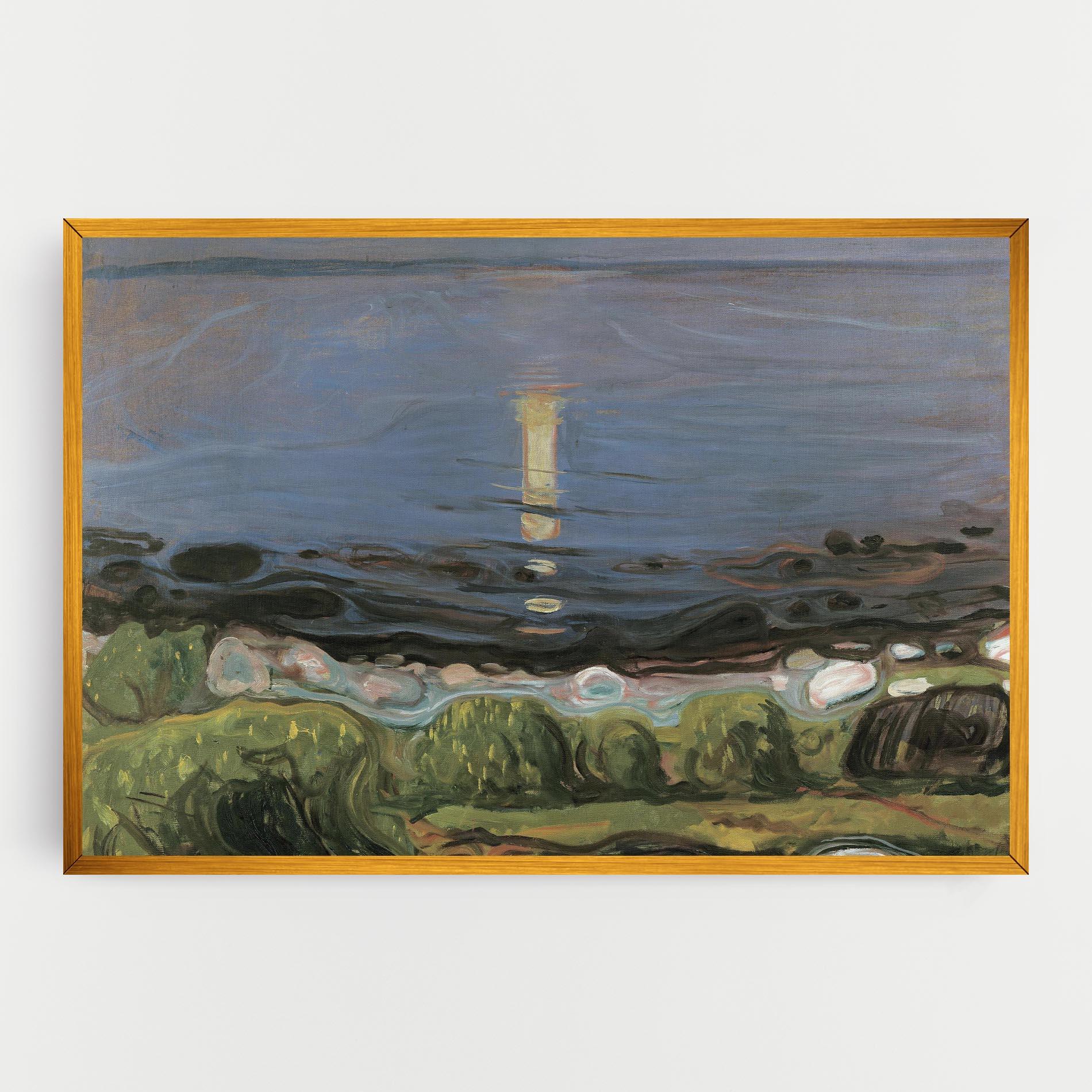 Leinwandbild Summer Night Beach mockup 0