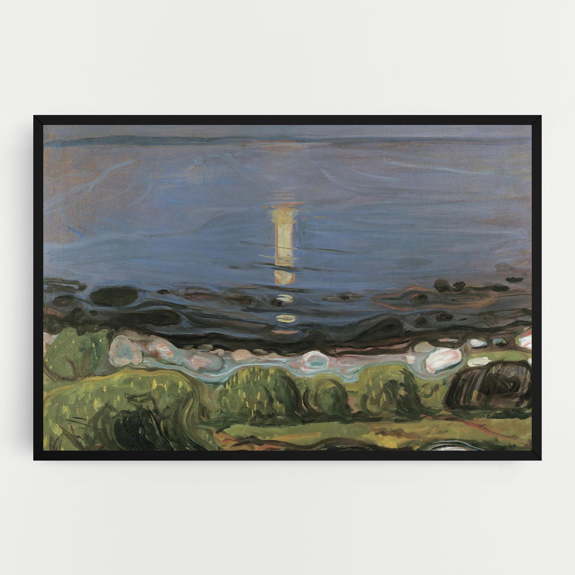 Leinwandbild Summer Night Beach mockup 0