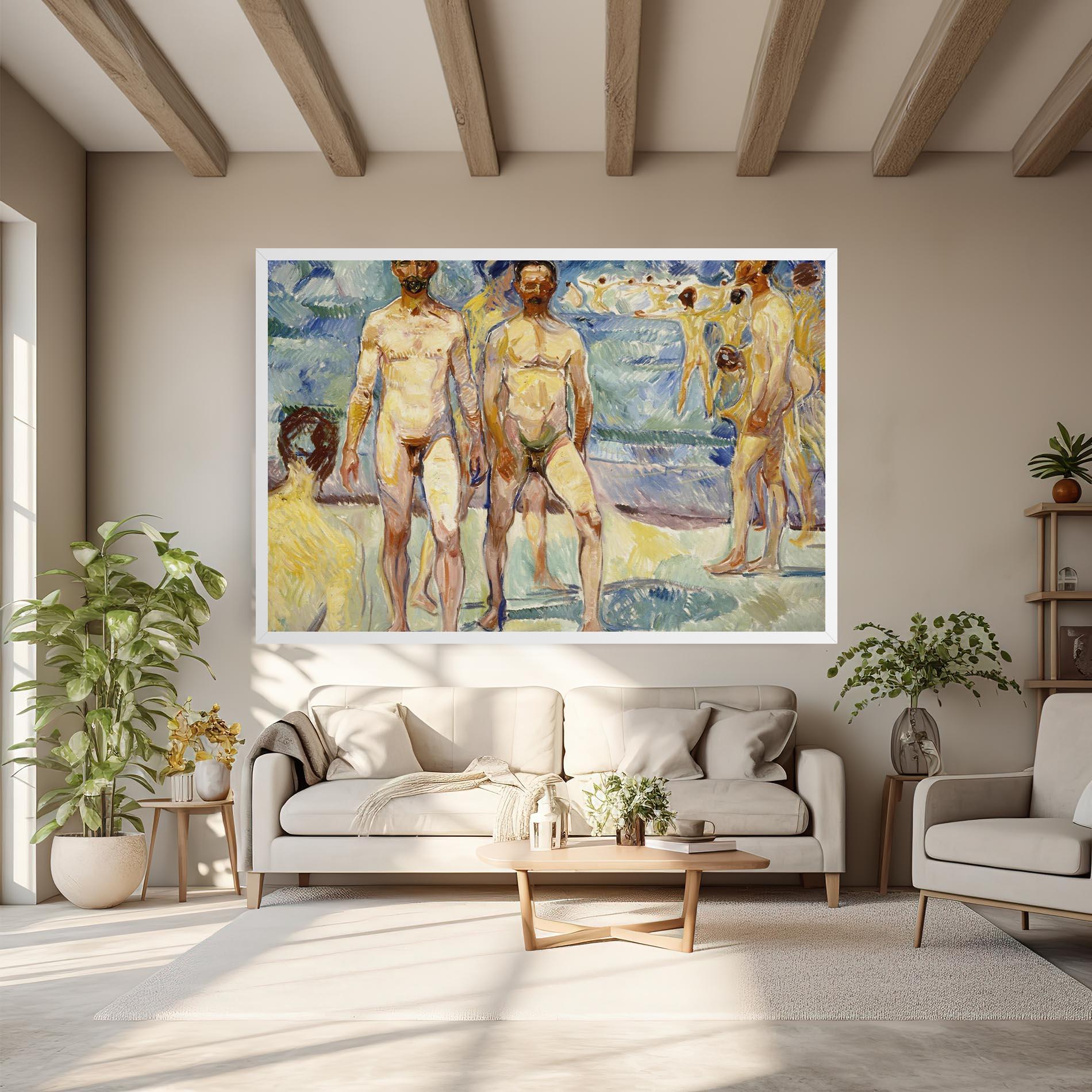 Leinwandbild Bathing Men mockup 6