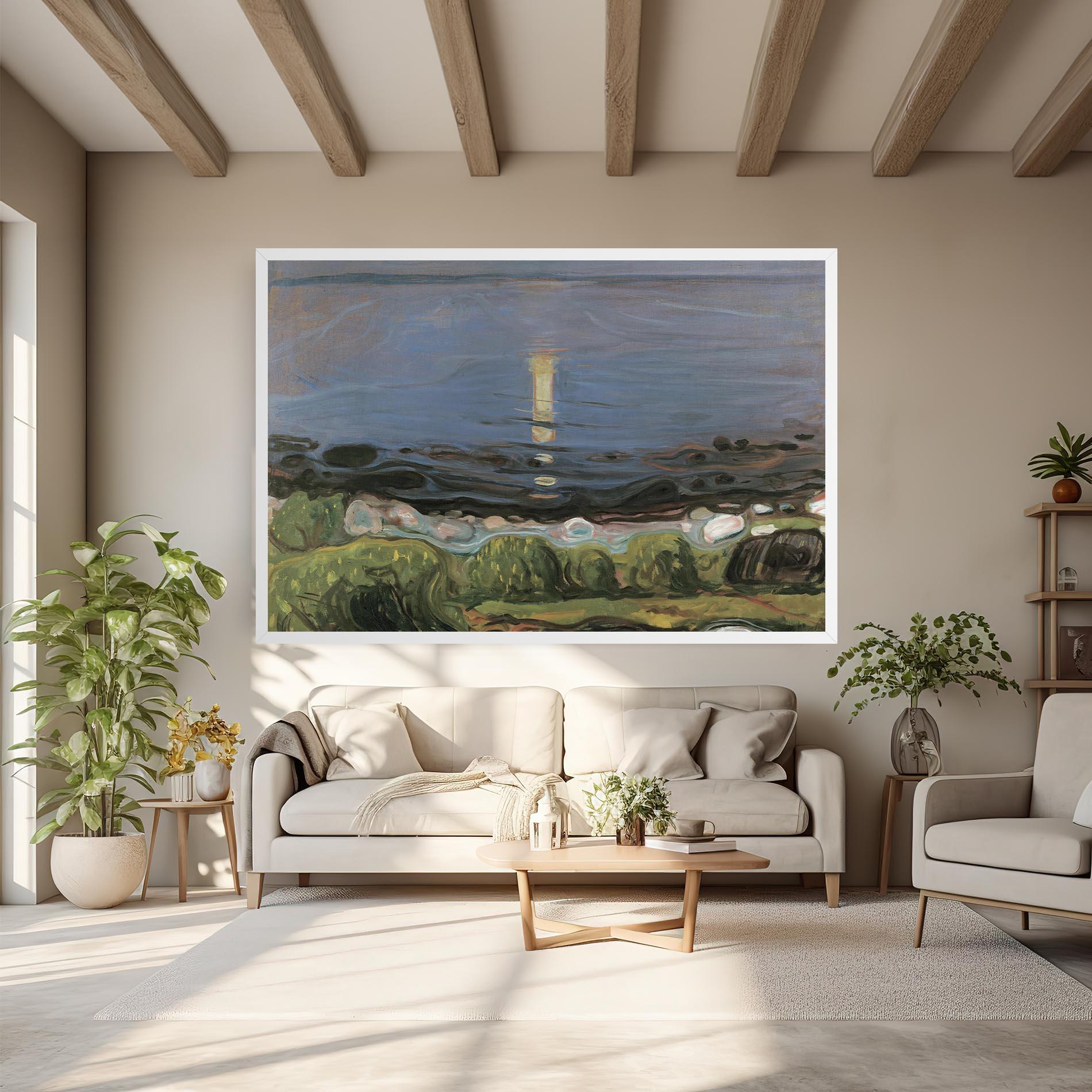 Leinwandbild Summer Night Beach mockup 6