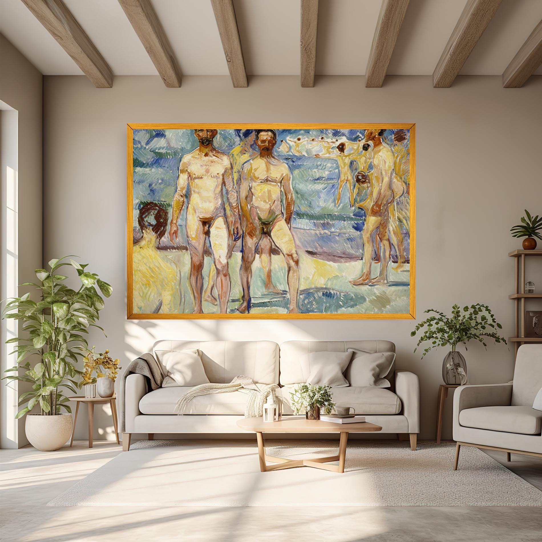 Leinwandbild Bathing Men mockup 6