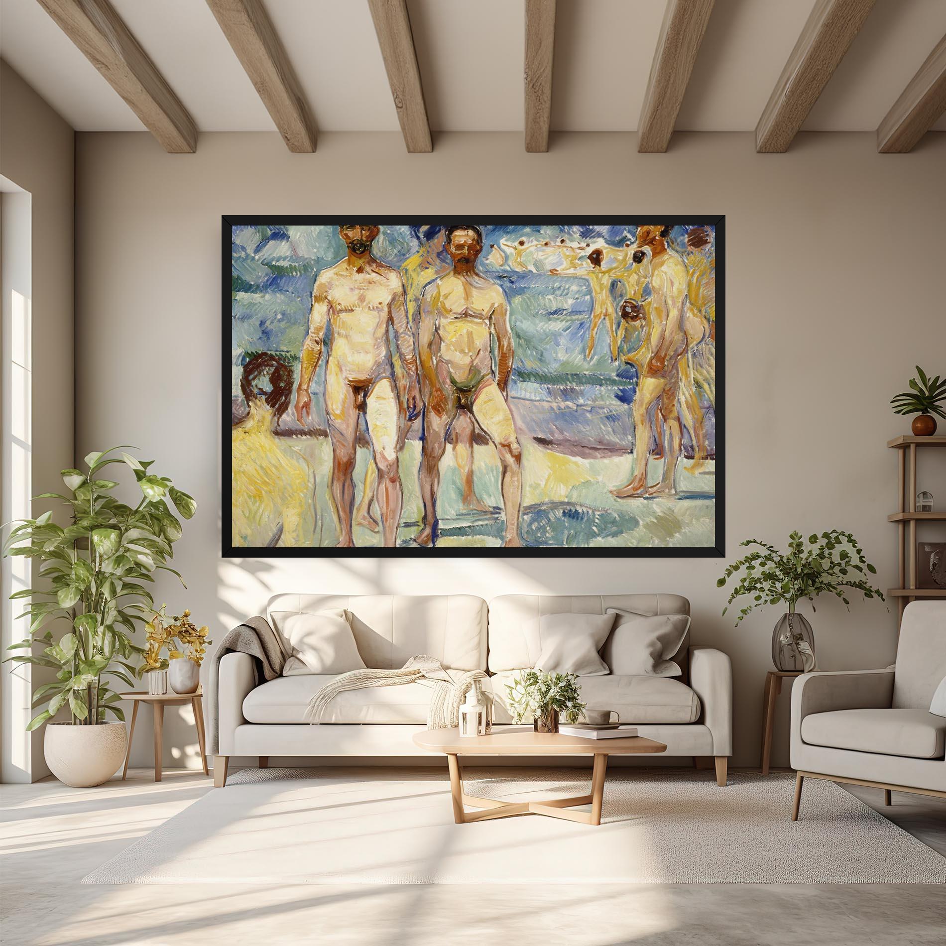 Leinwandbild Bathing Men mockup 6