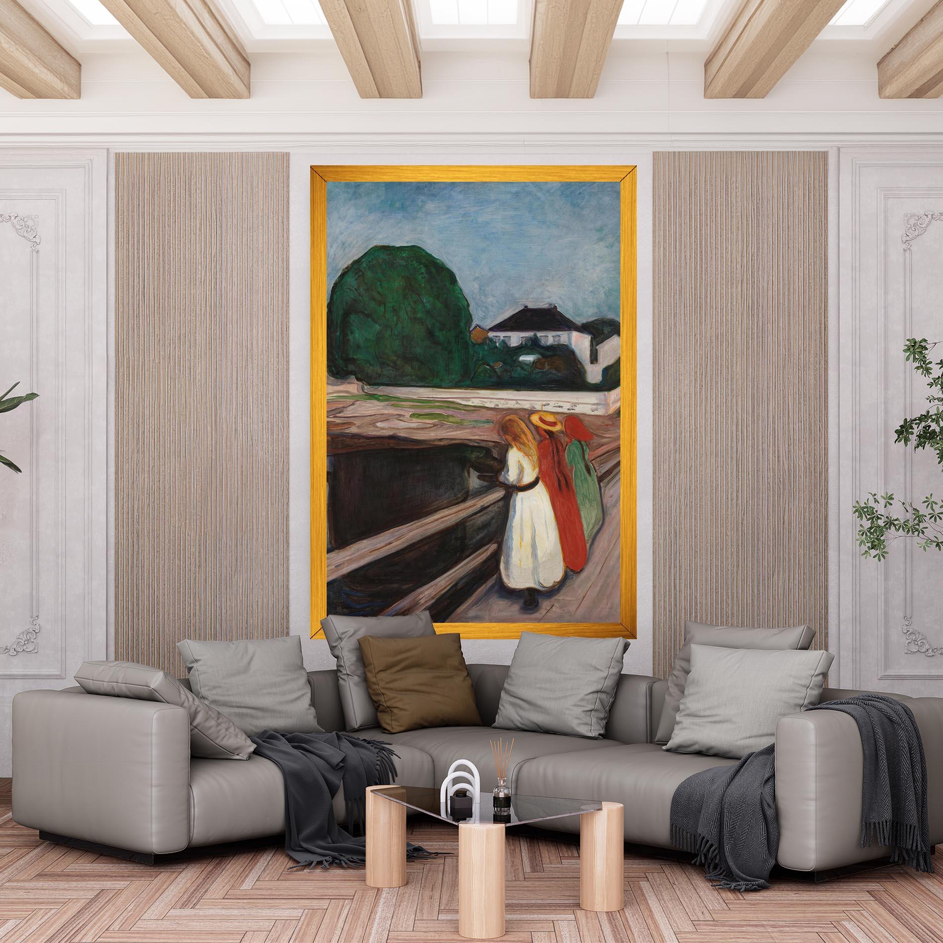 Leinwandbild Girls On The Bridge mockup 6