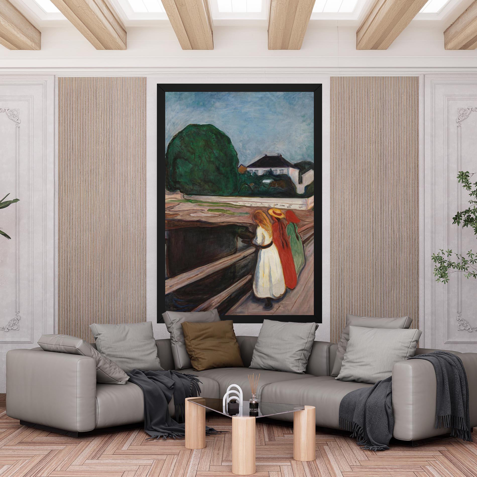 Leinwandbild Girls On The Bridge mockup 6