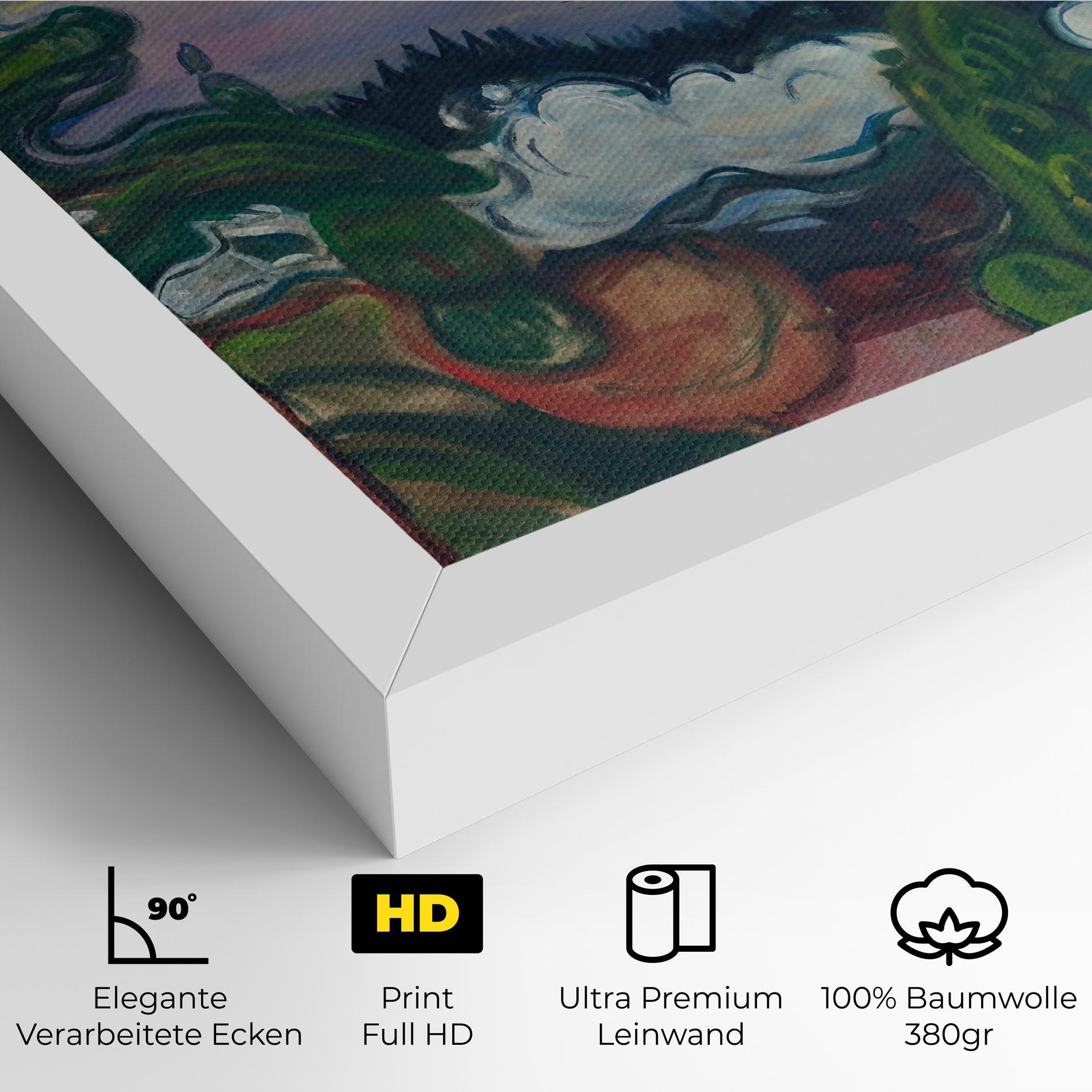 Leinwandbild Train Smoke mockup 4