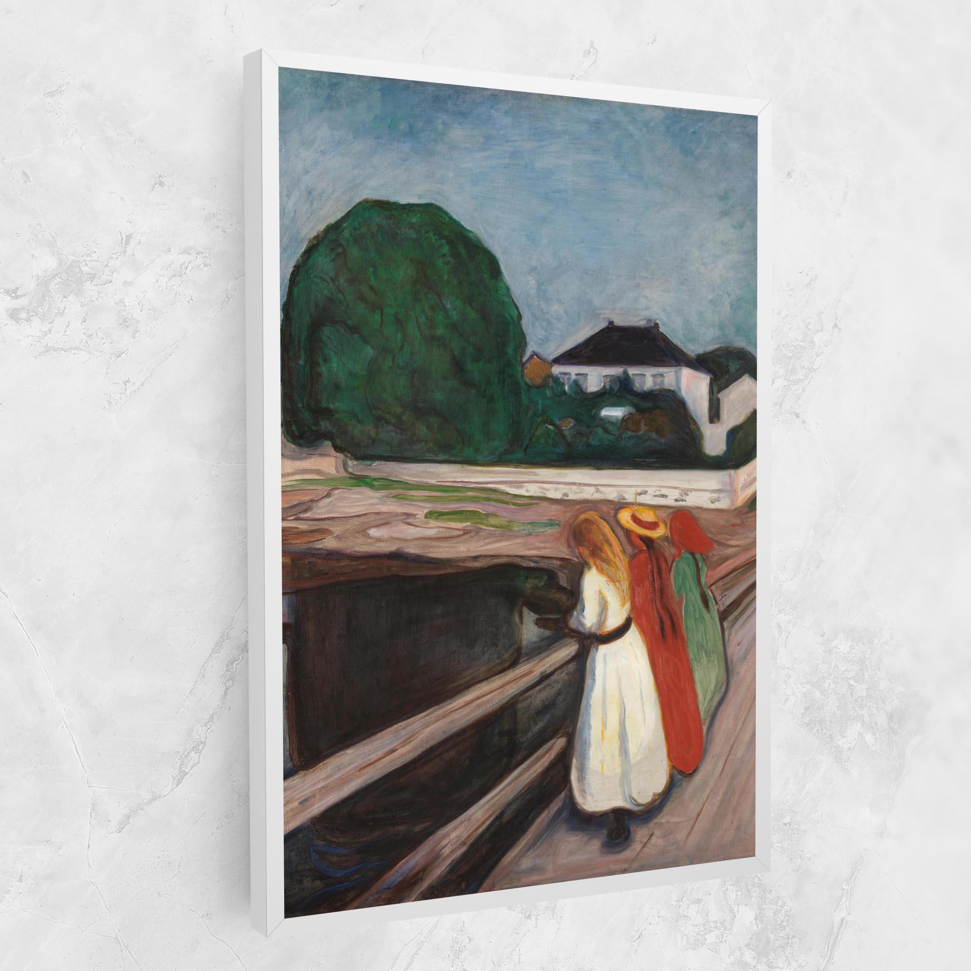 Leinwandbild Girls On The Bridge mockup 1