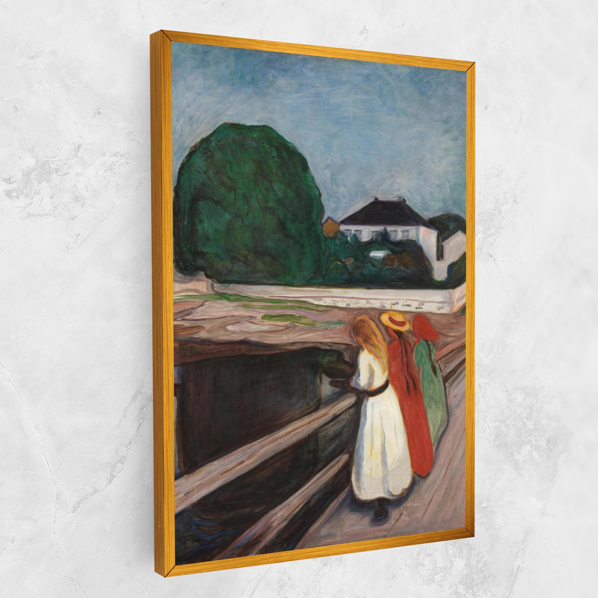 Leinwandbild Girls On The Bridge mockup 1