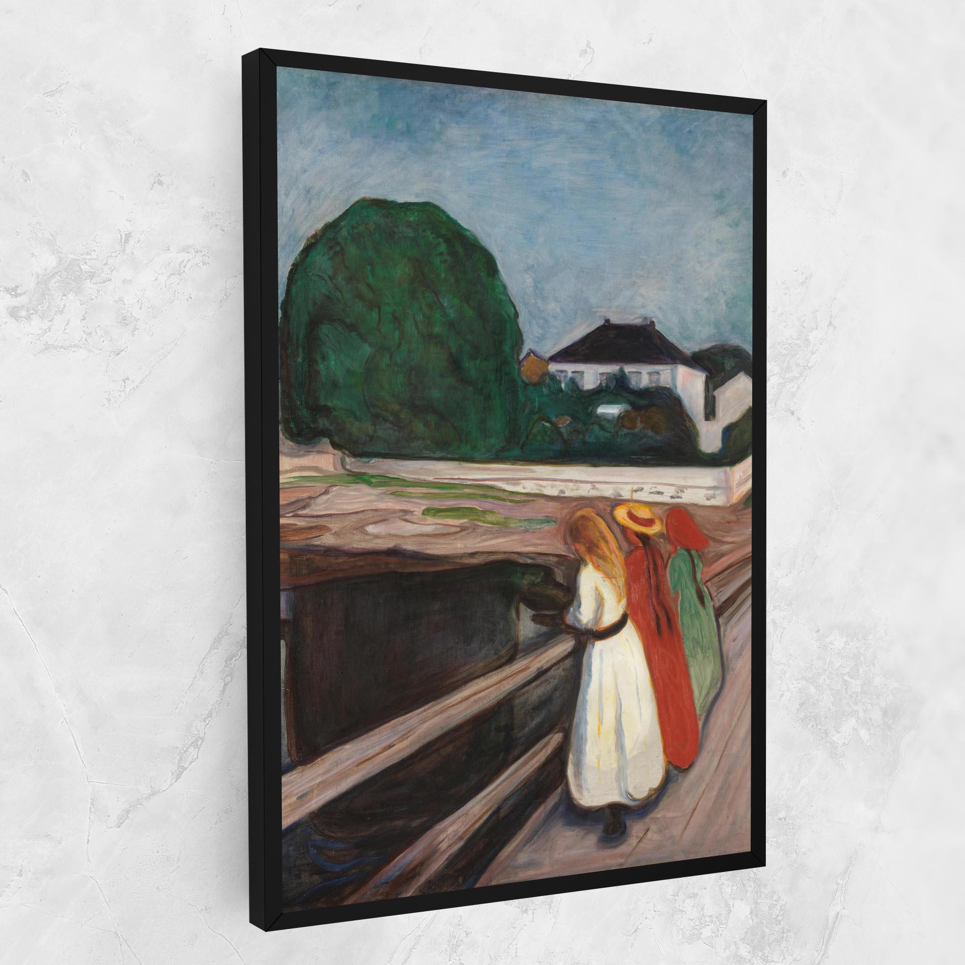 Leinwandbild Girls On The Bridge mockup 1