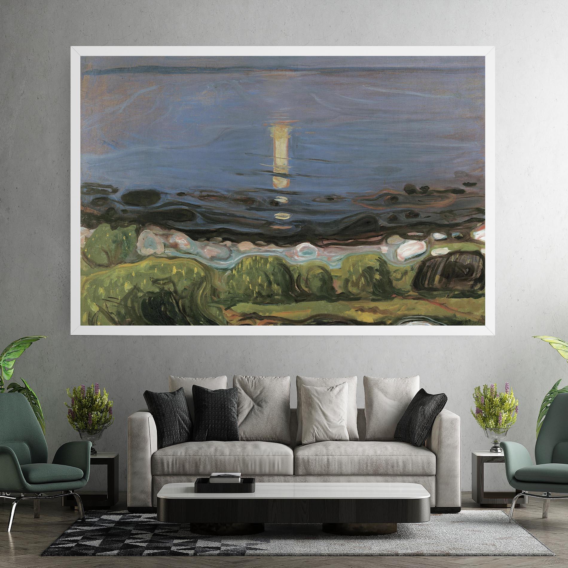 Leinwandbild Summer Night Beach mockup 7