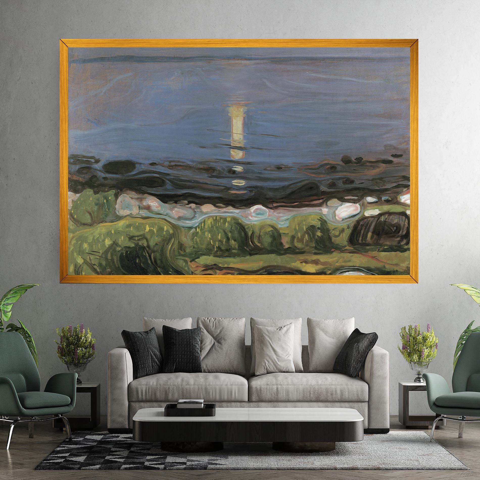 Leinwandbild Summer Night Beach mockup 7