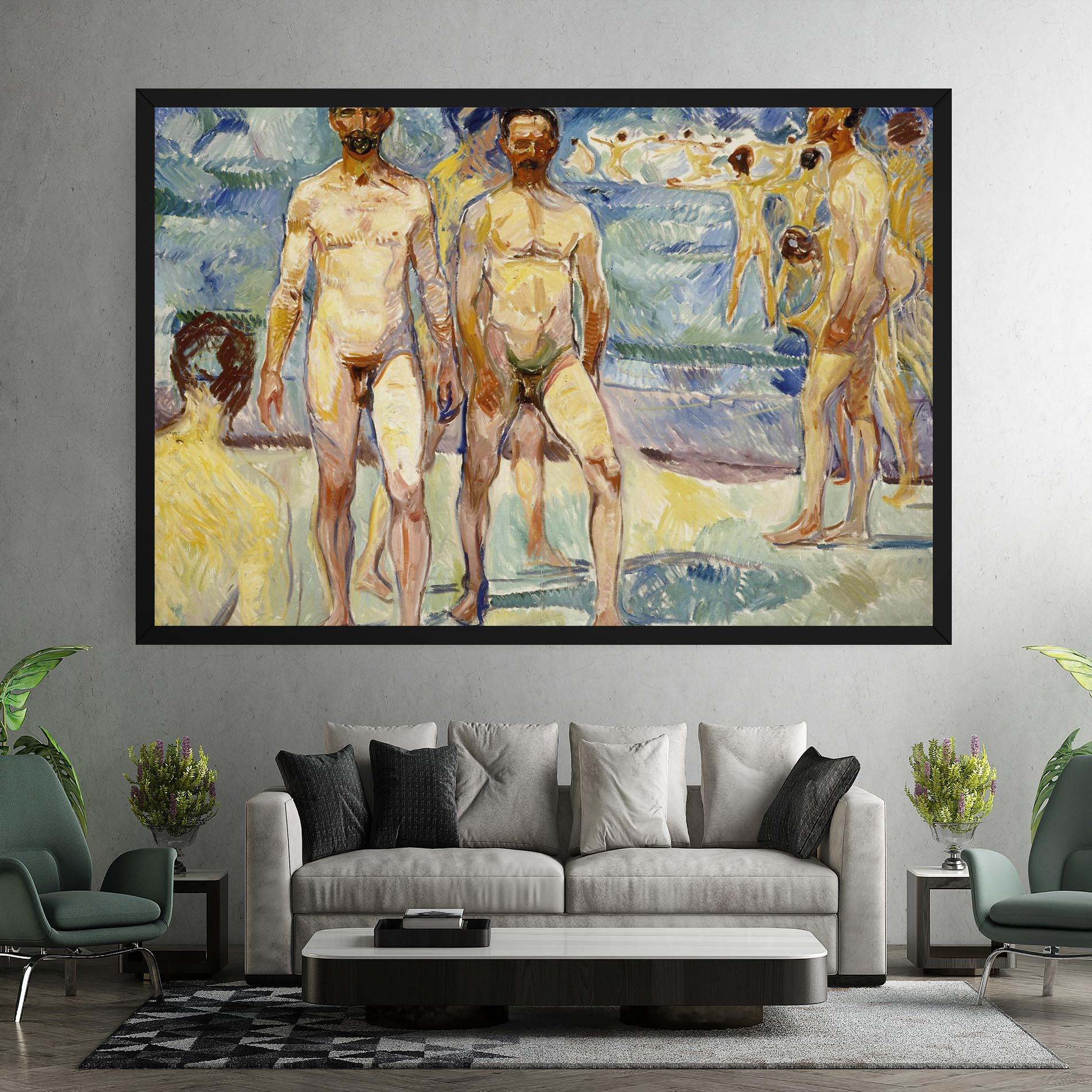 Leinwandbild Bathing Men mockup 7