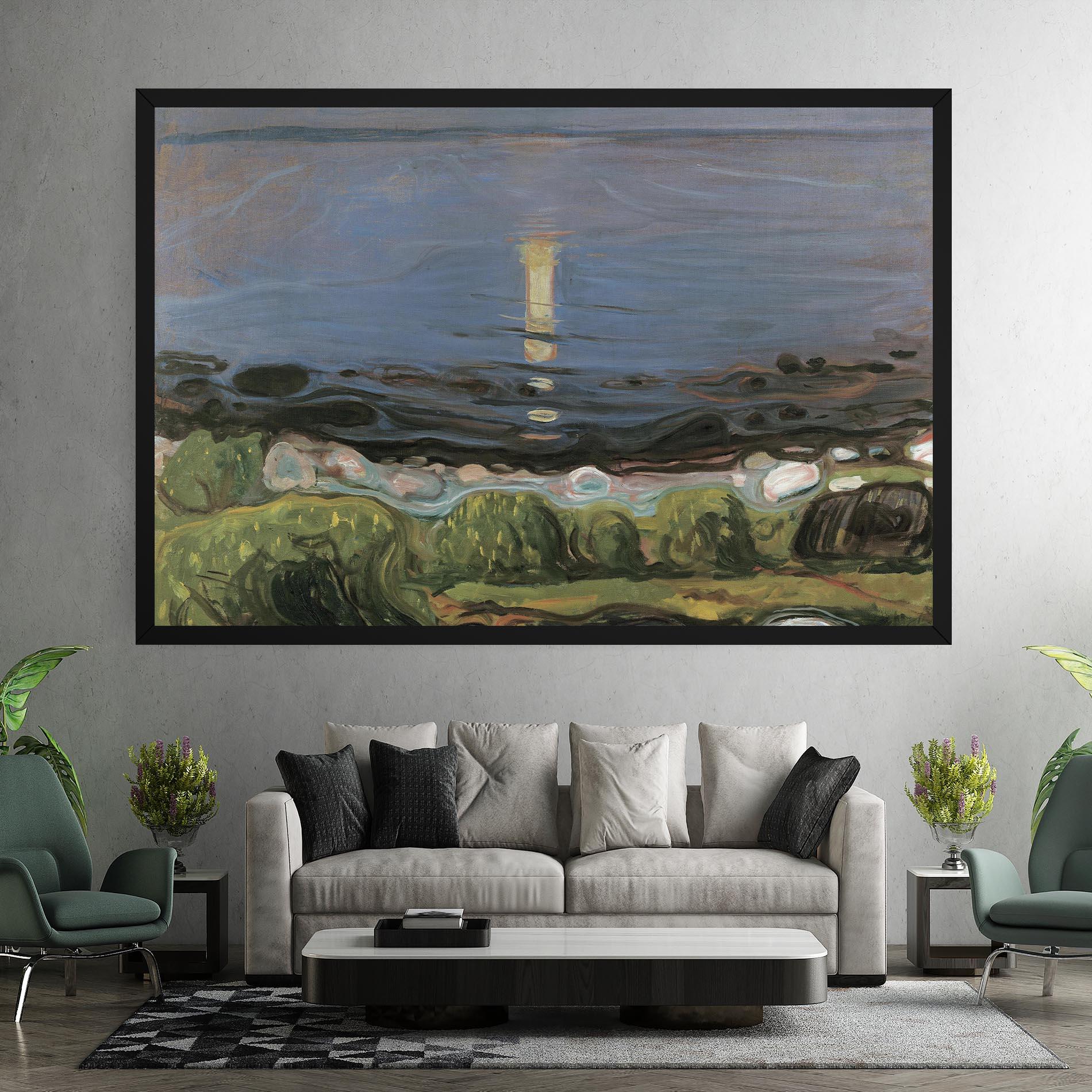 Leinwandbild Summer Night Beach mockup 7