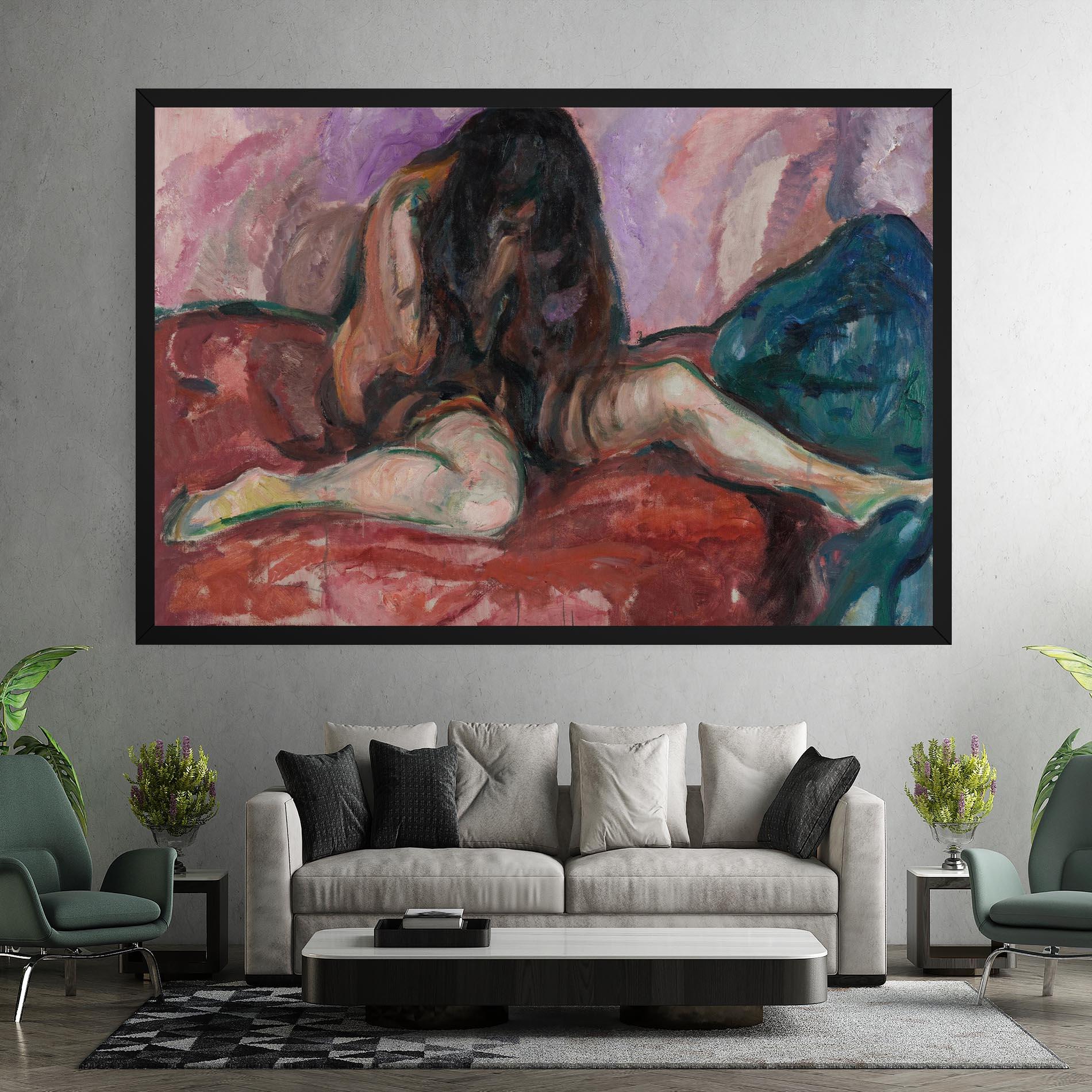 Leinwandbild Weeping Nude mockup 7