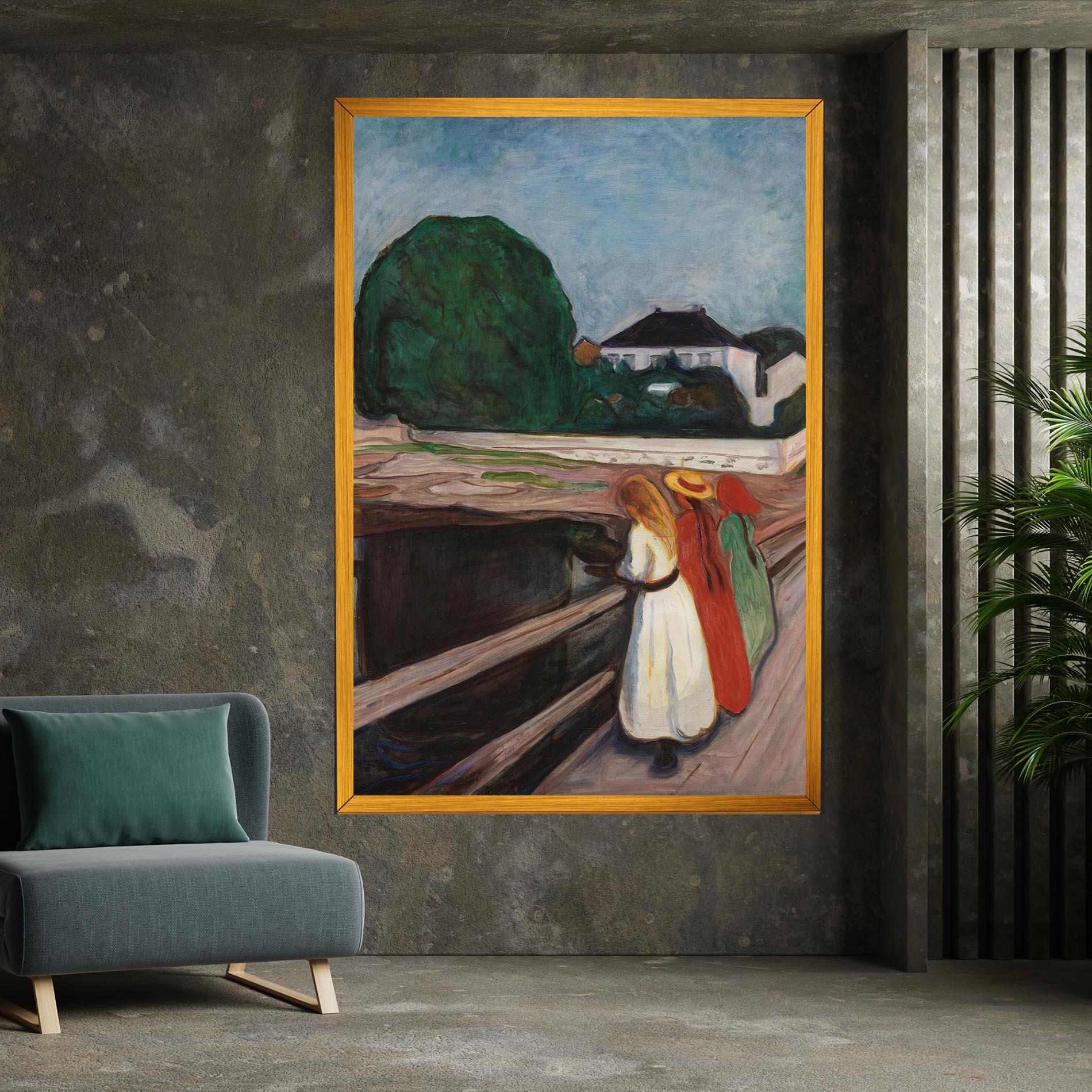 Leinwandbild Girls On The Bridge mockup 7